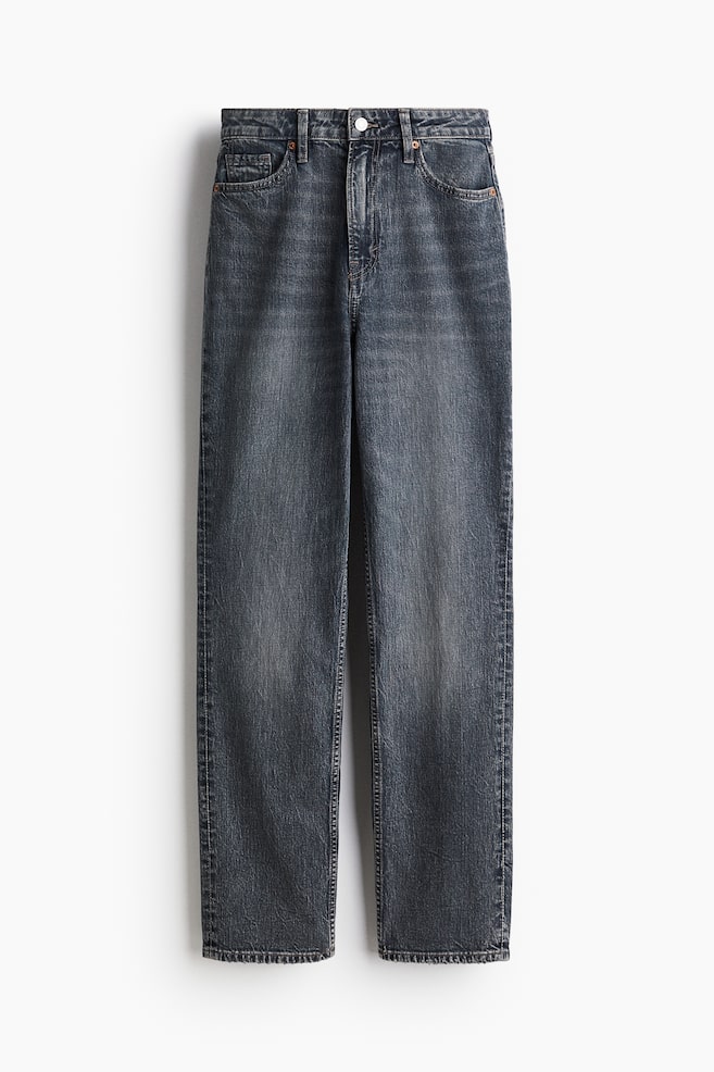 Curvy Fit Slim High Jeans - Dark denim blue/Black/Black - 1