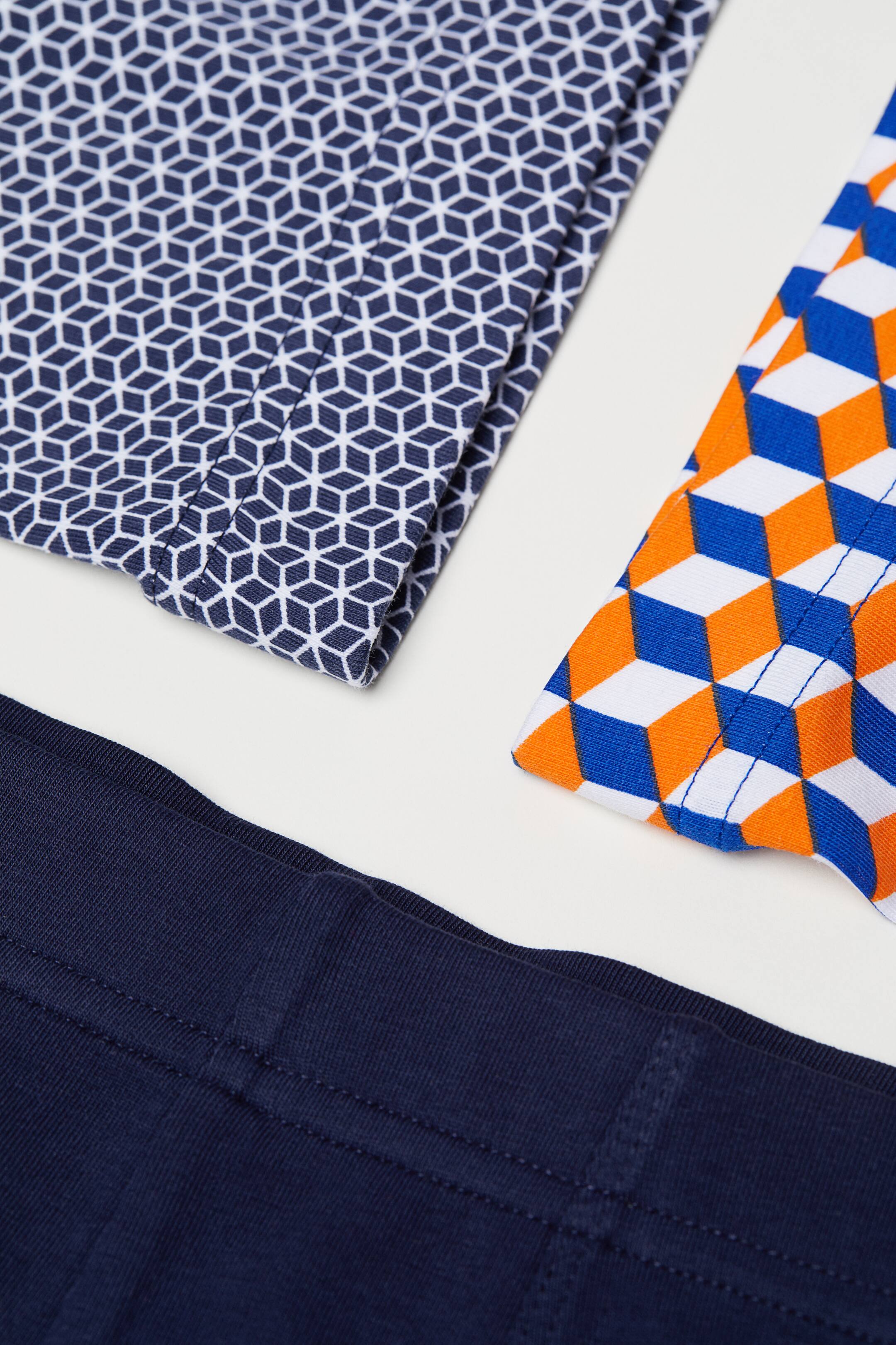 View larger image: 3-pack short cotton trunks - Blue/Patterned - Men | H&M IN 2