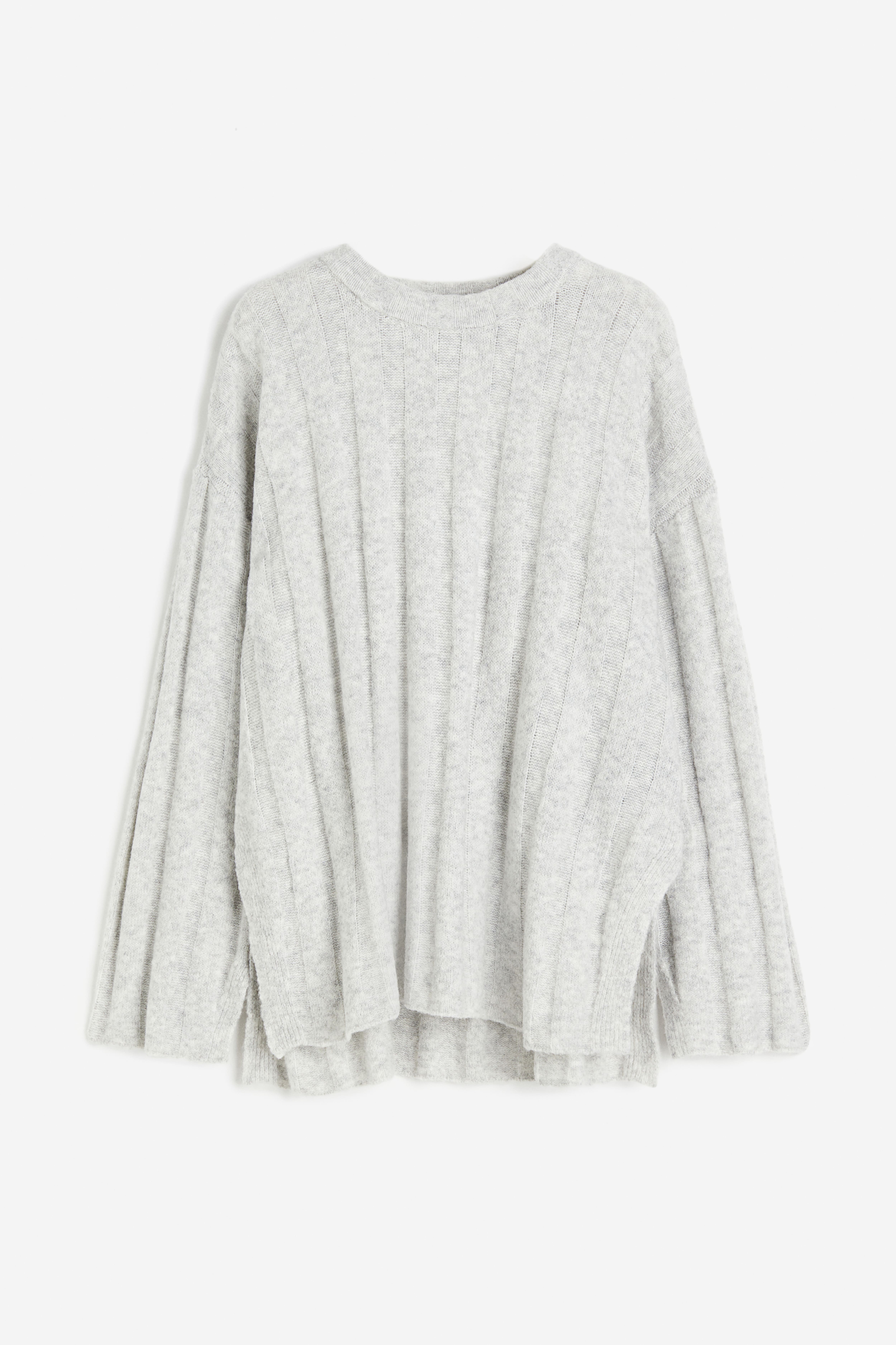 AY Rag & Bone Women's Gray Wool Rib Knit Mock Neck sale Oversized Pullover Sweater XS