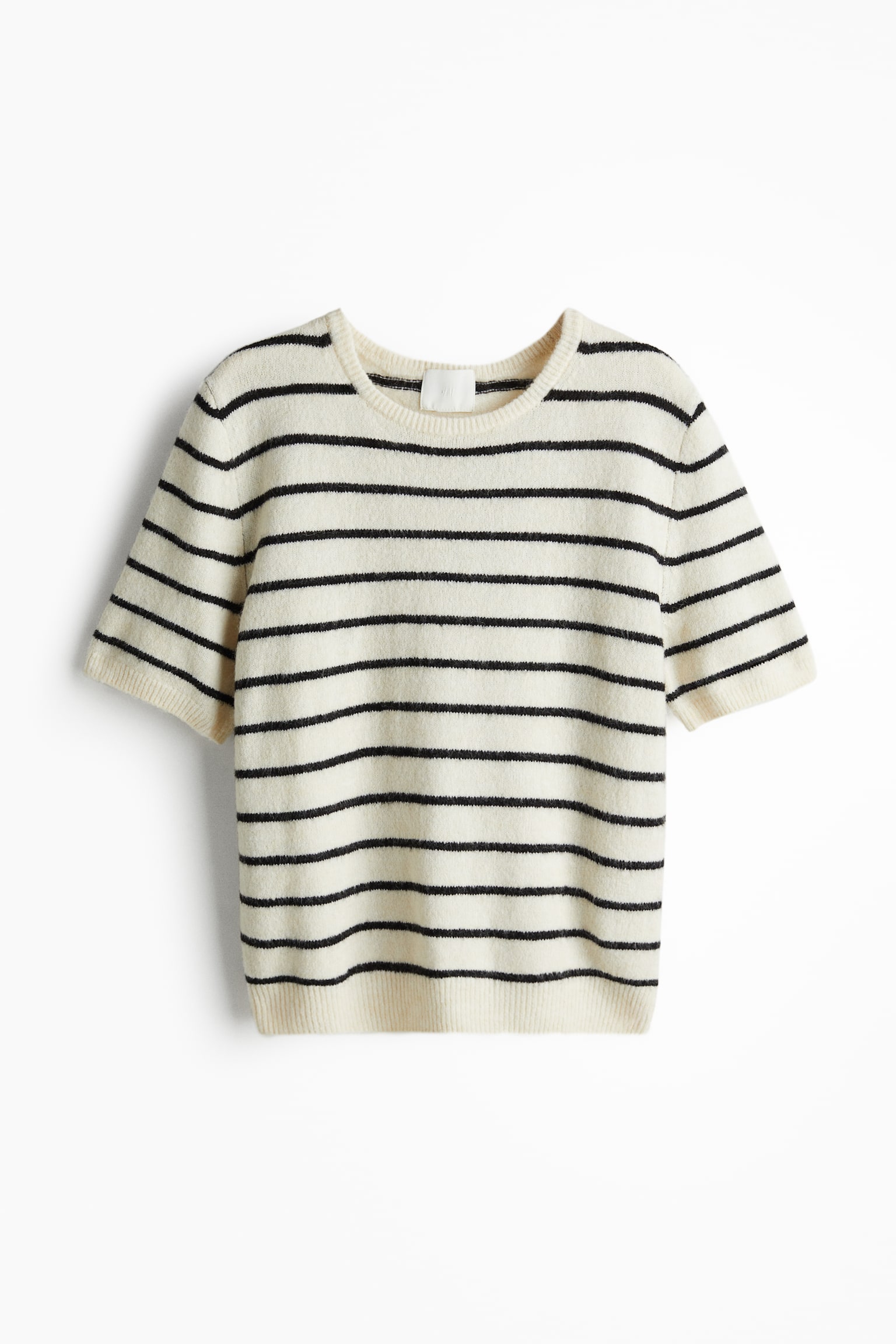 Fine-knit jumper - Cream/Striped/Grey marl/Cream - 2