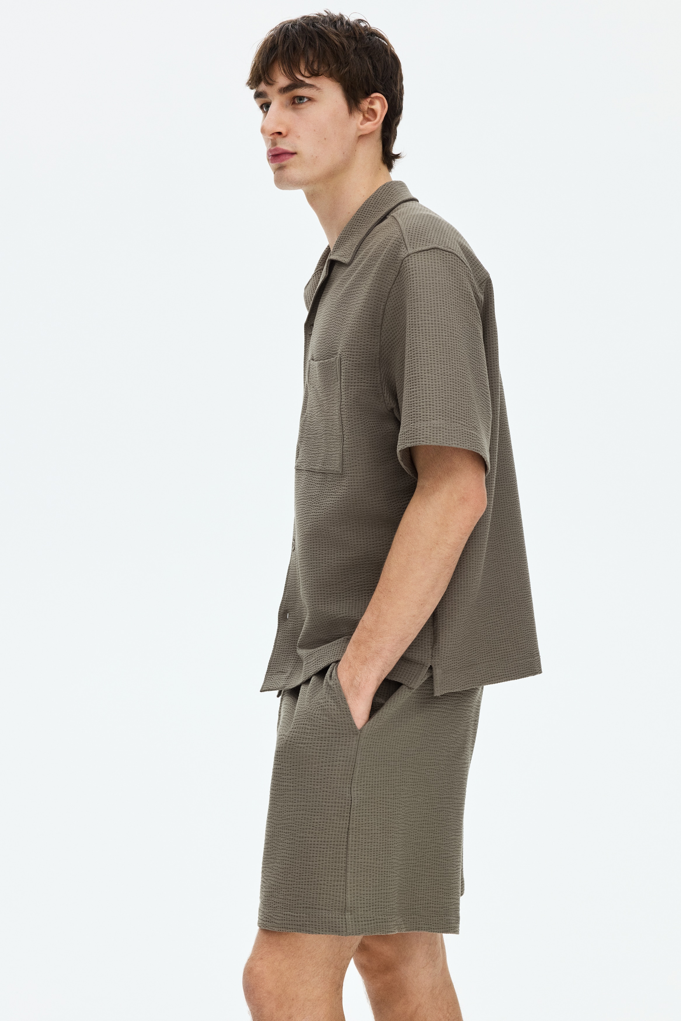 Relaxed Fit Waffled shorts