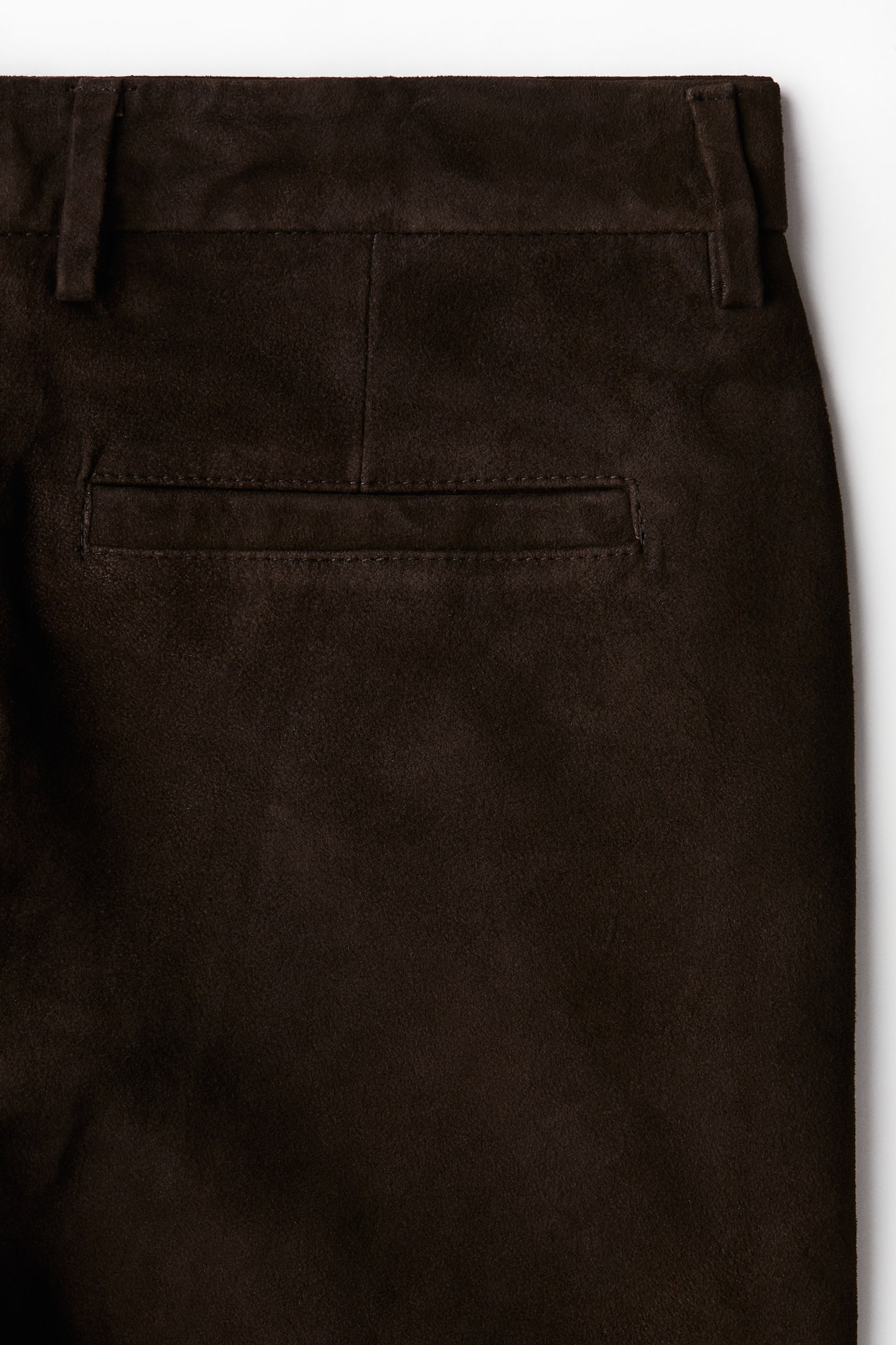 Relaxed Fit Suede trousers - Dark brown - 4