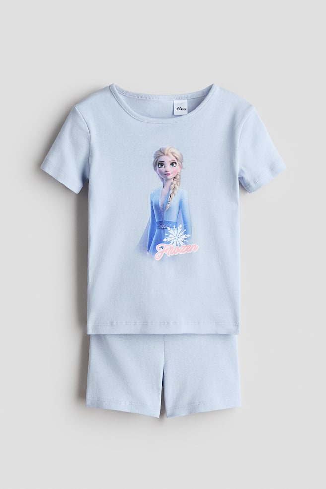Snug Fit Printed Jersey Pajamas - Light blue/Frozen/White/Disney Princesses/Light pink/Lilo & Stitch/Light pink/Hello Kitty/Light blue/Bluey - 1