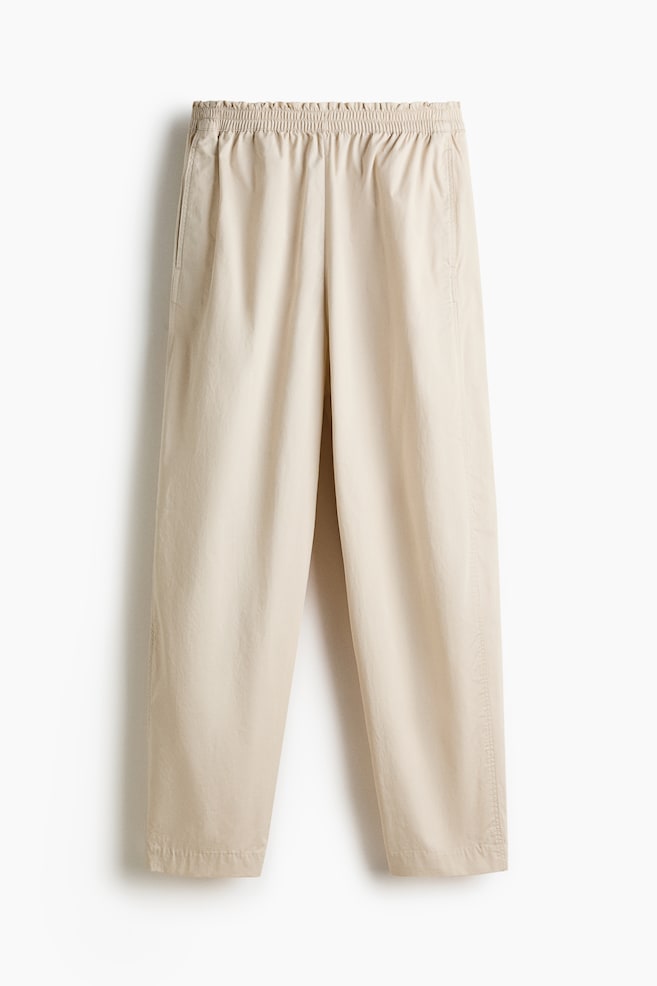 Ankle-Length Pull-On Pants - Light beige - 1