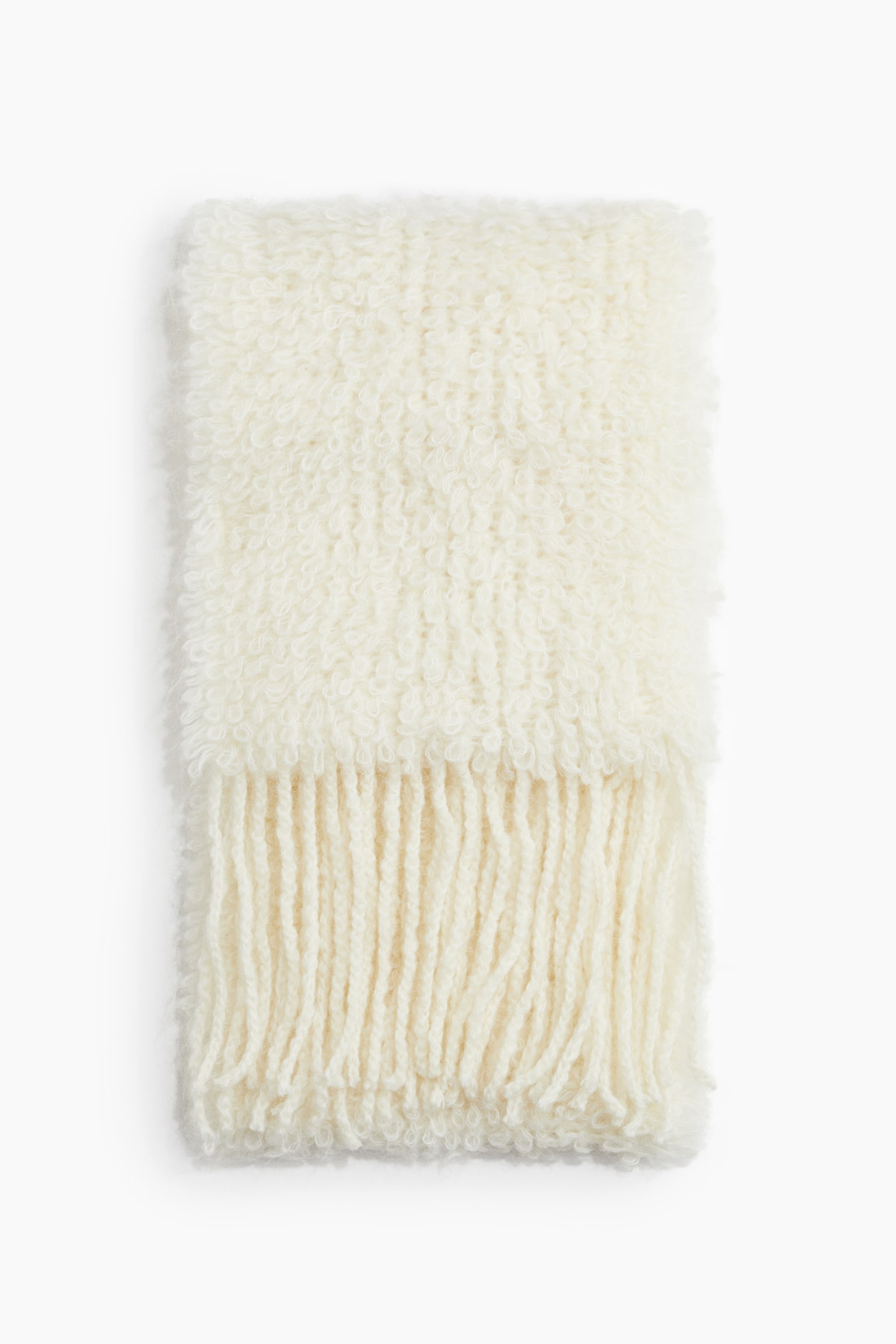 Schal aus Mohairmix - Cremefarben