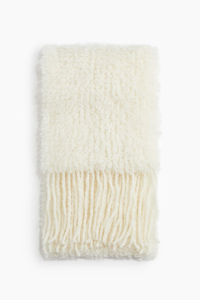 Schal aus Mohairmix - Cremefarben - 1