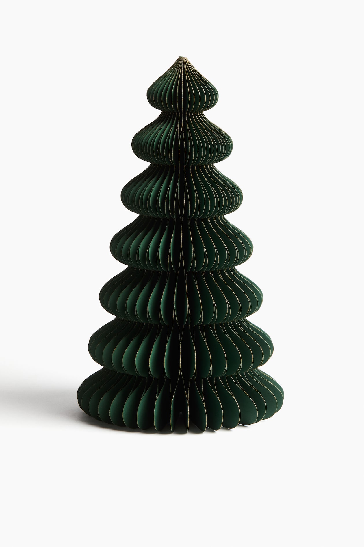 Grande décoration en papier en forme de sapin - Vert foncé - Home All | H&M FR