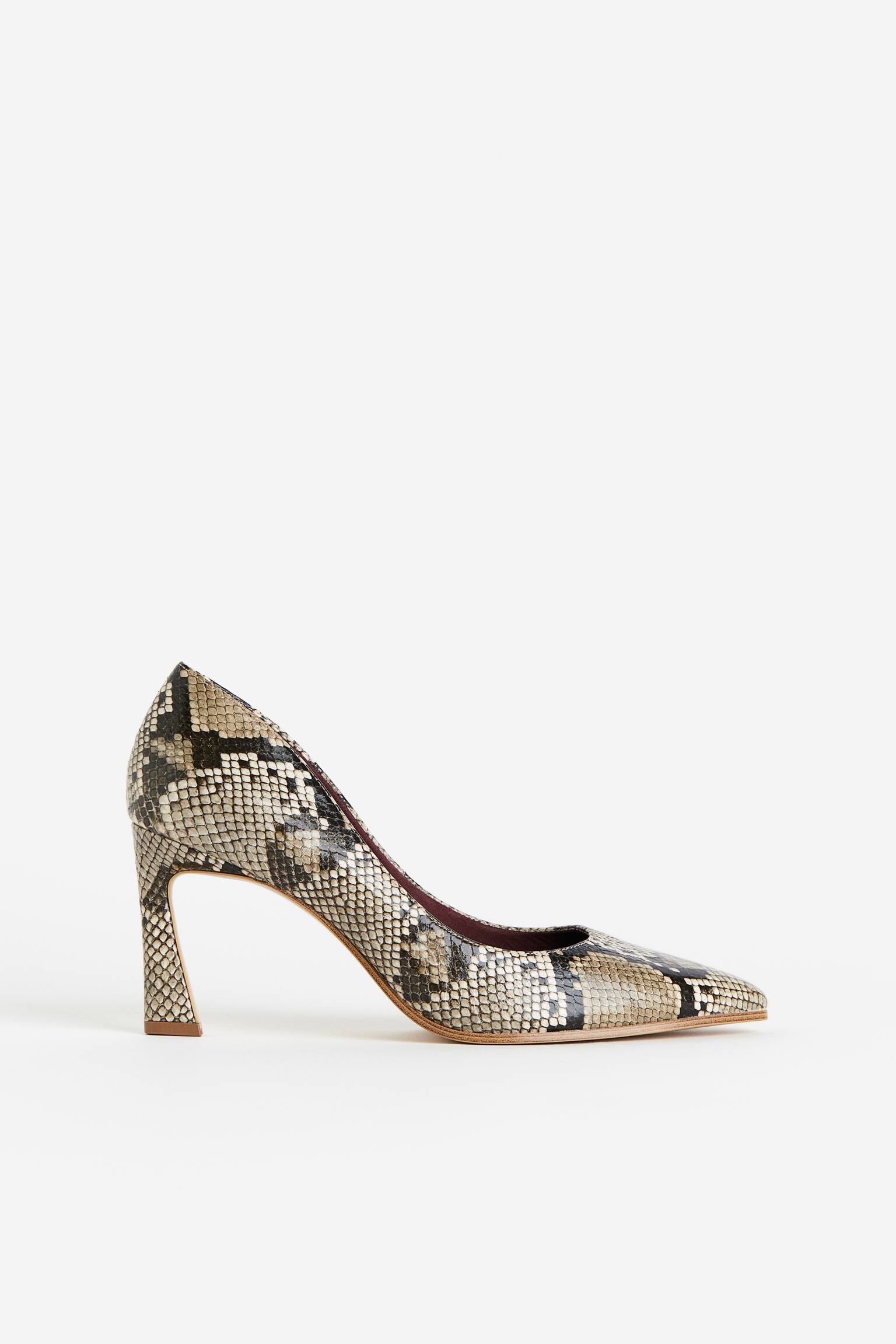 High Heels - Beige/Snakeskin pattern/Black - 4