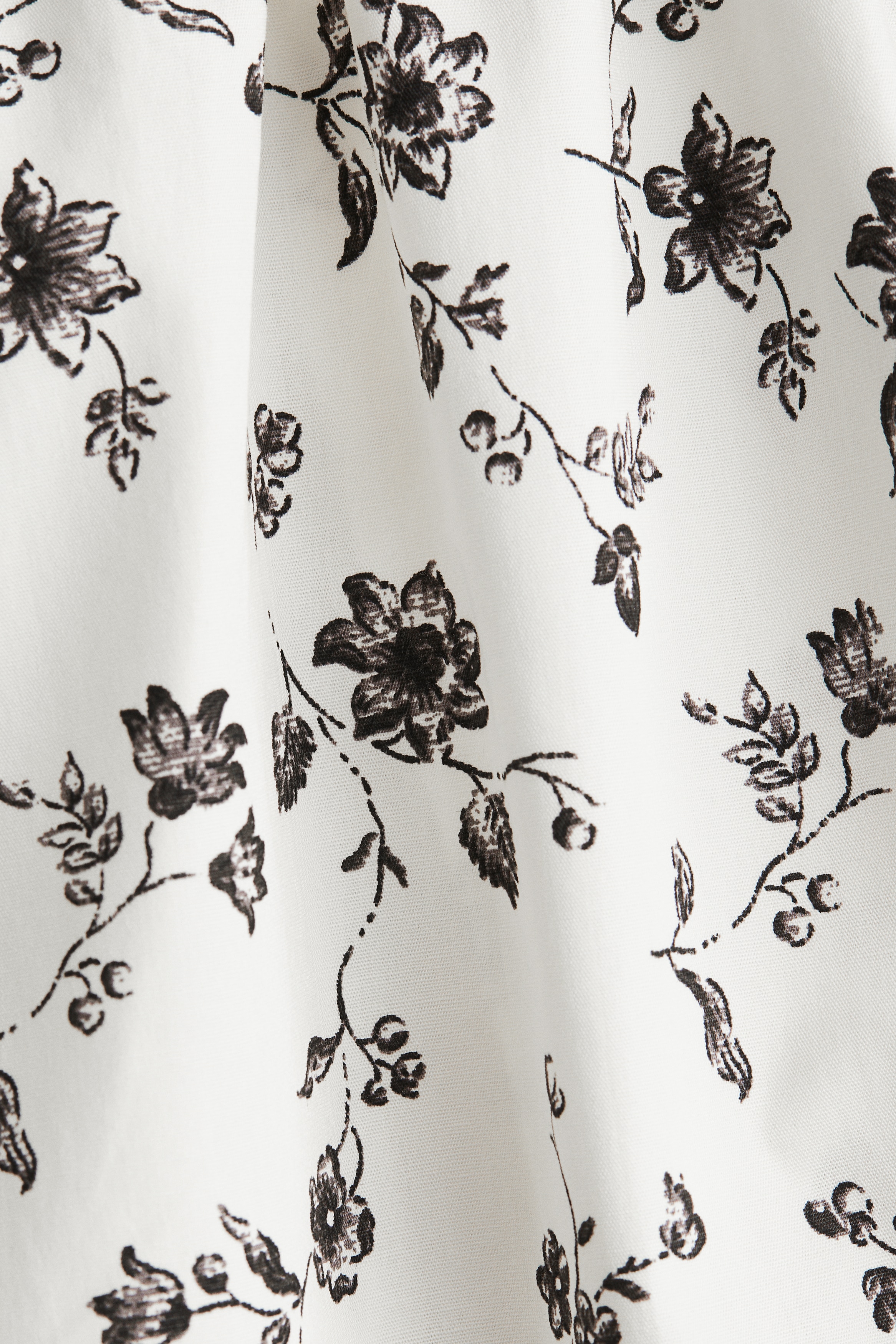 Flared-skirt cotton dress