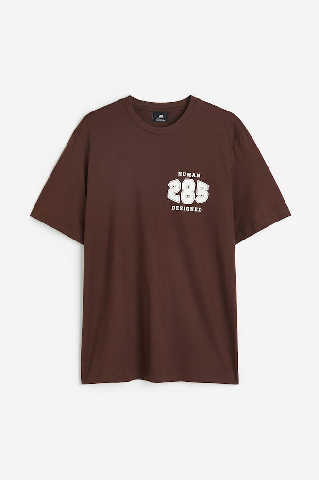 Painokuvallinen T-paita Regular Fit - Ruskea/285/Musta/Shush! - 2