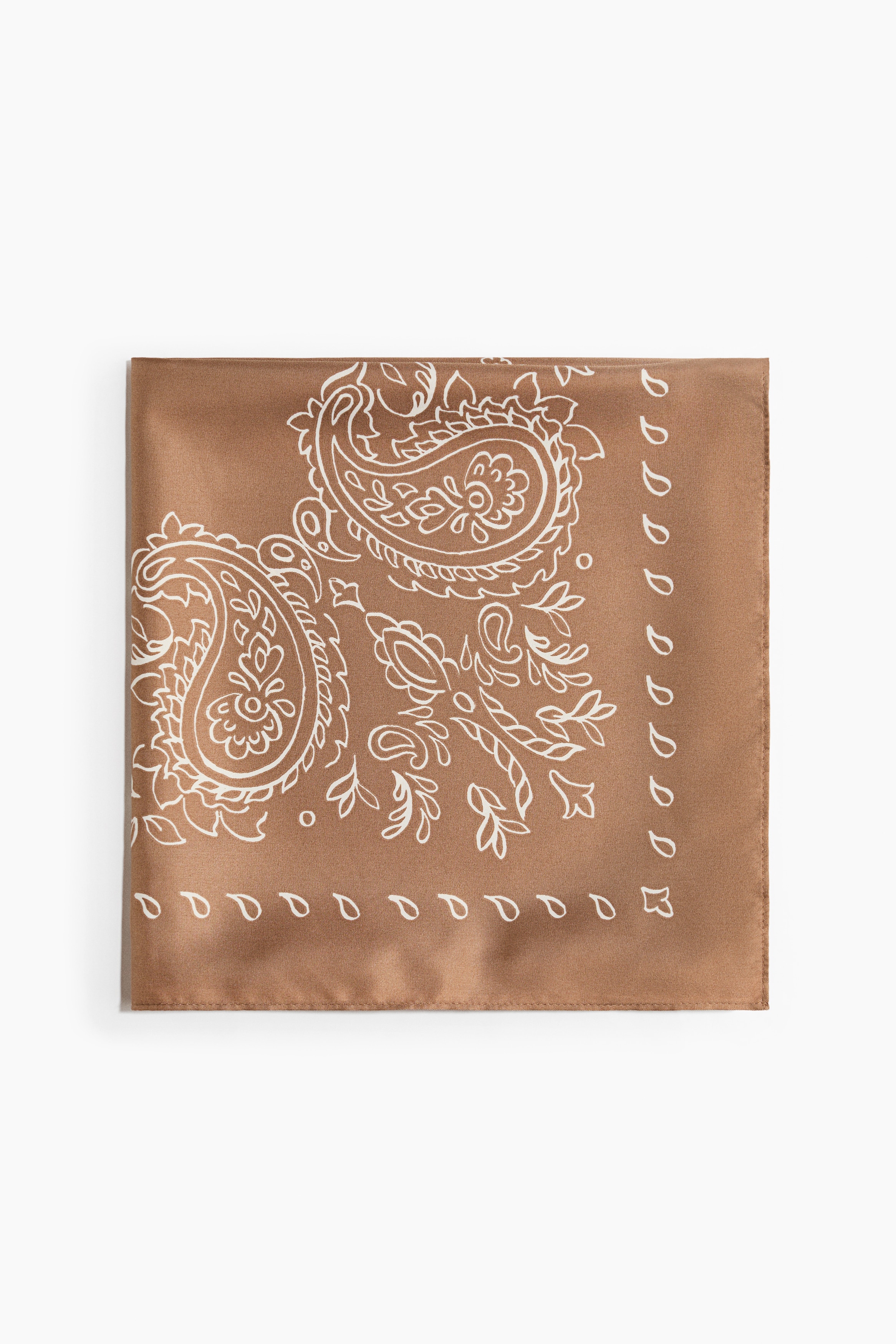 Foulard à motif - Beige foncé/motif cachemire/Crème/bordure imprimée/Bleu marine/nœuds/Noir/motif cachemire/Rose clair/motif