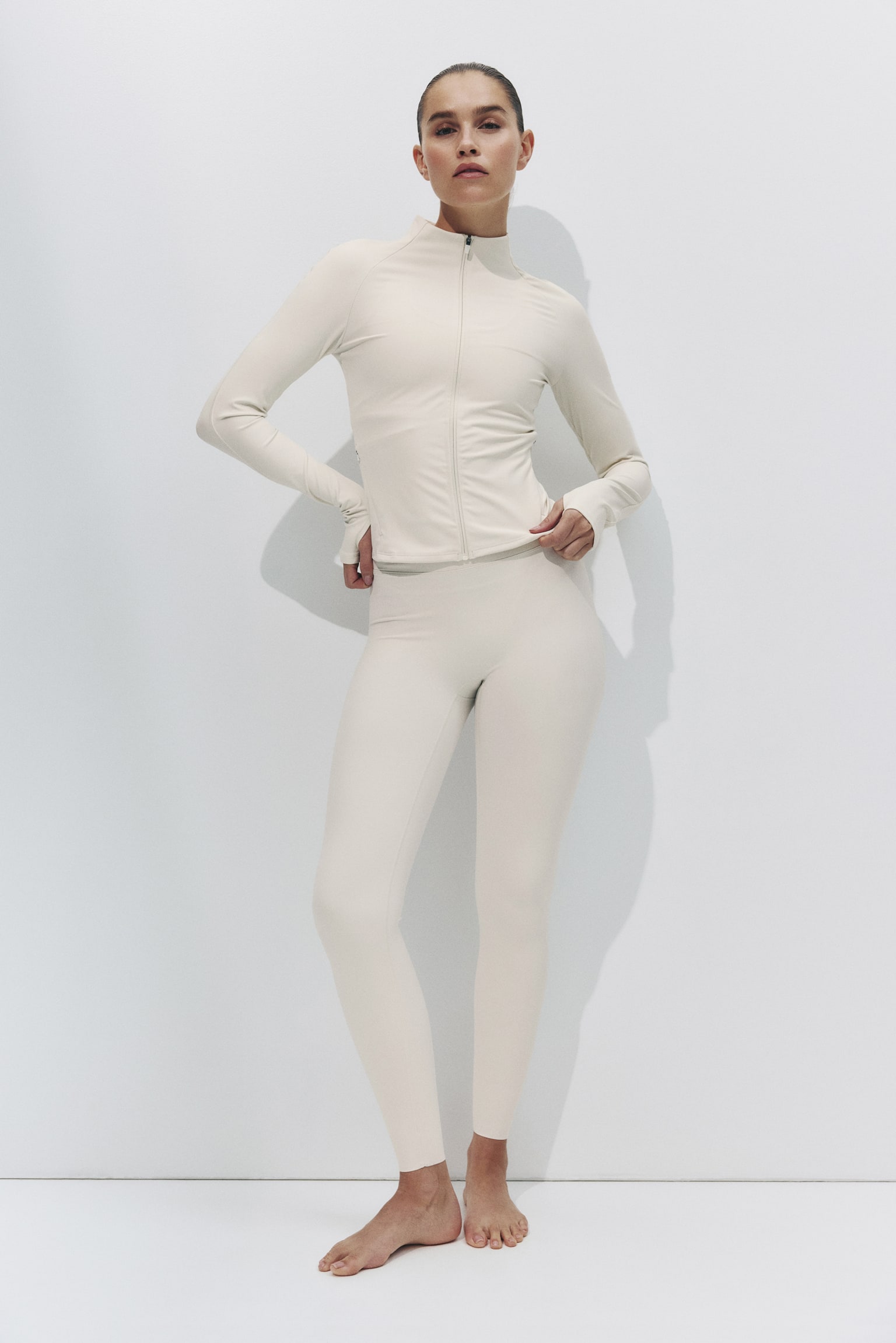 Sports jacket with SculptMove™ - Ivory/Black/Dark fuchsia/Beige - 5