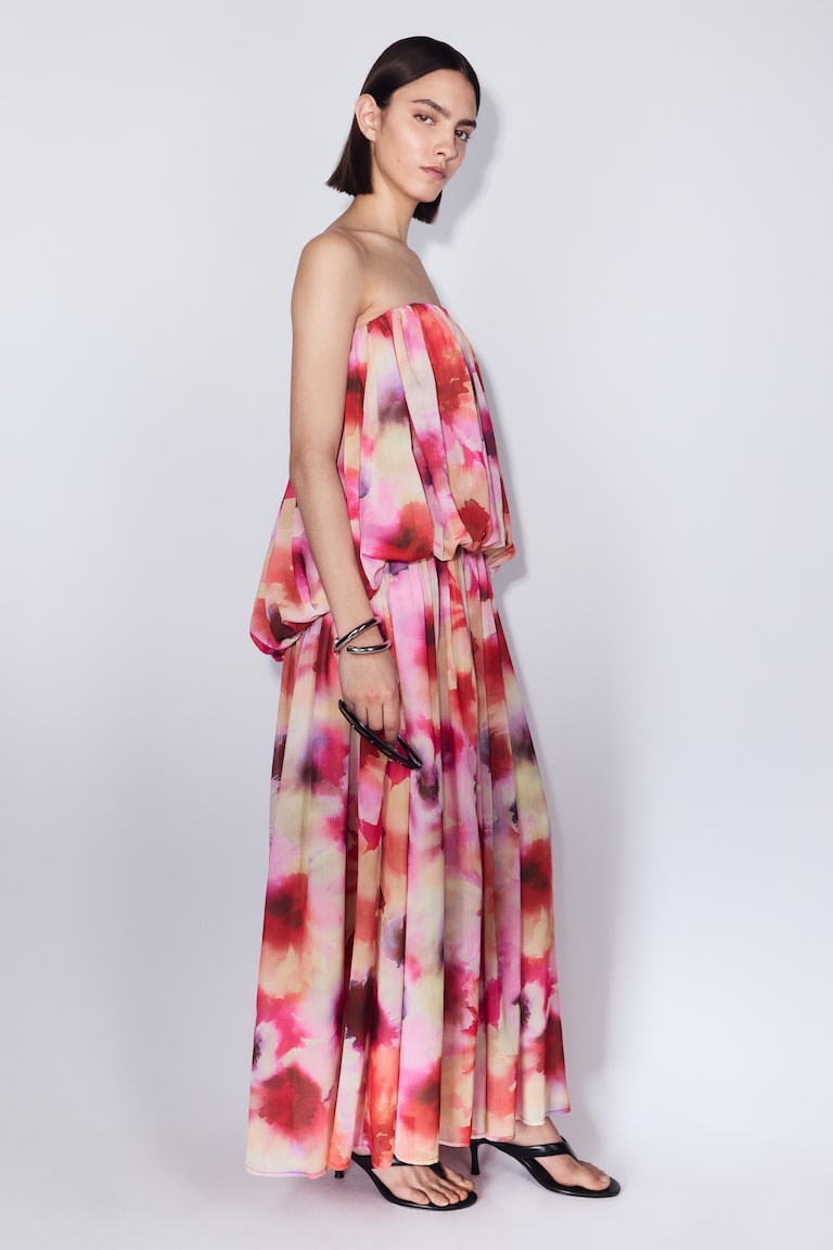 toteme pleated organic cotton jersey midi dress COTTON CITIZEN Green Ibiza Bloom 06-17-25 Color:Silver Sage length skirt.