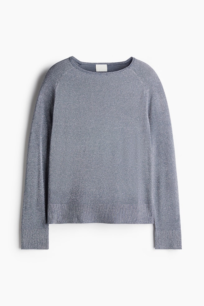 Pullover glitter - Blu polvere - 1