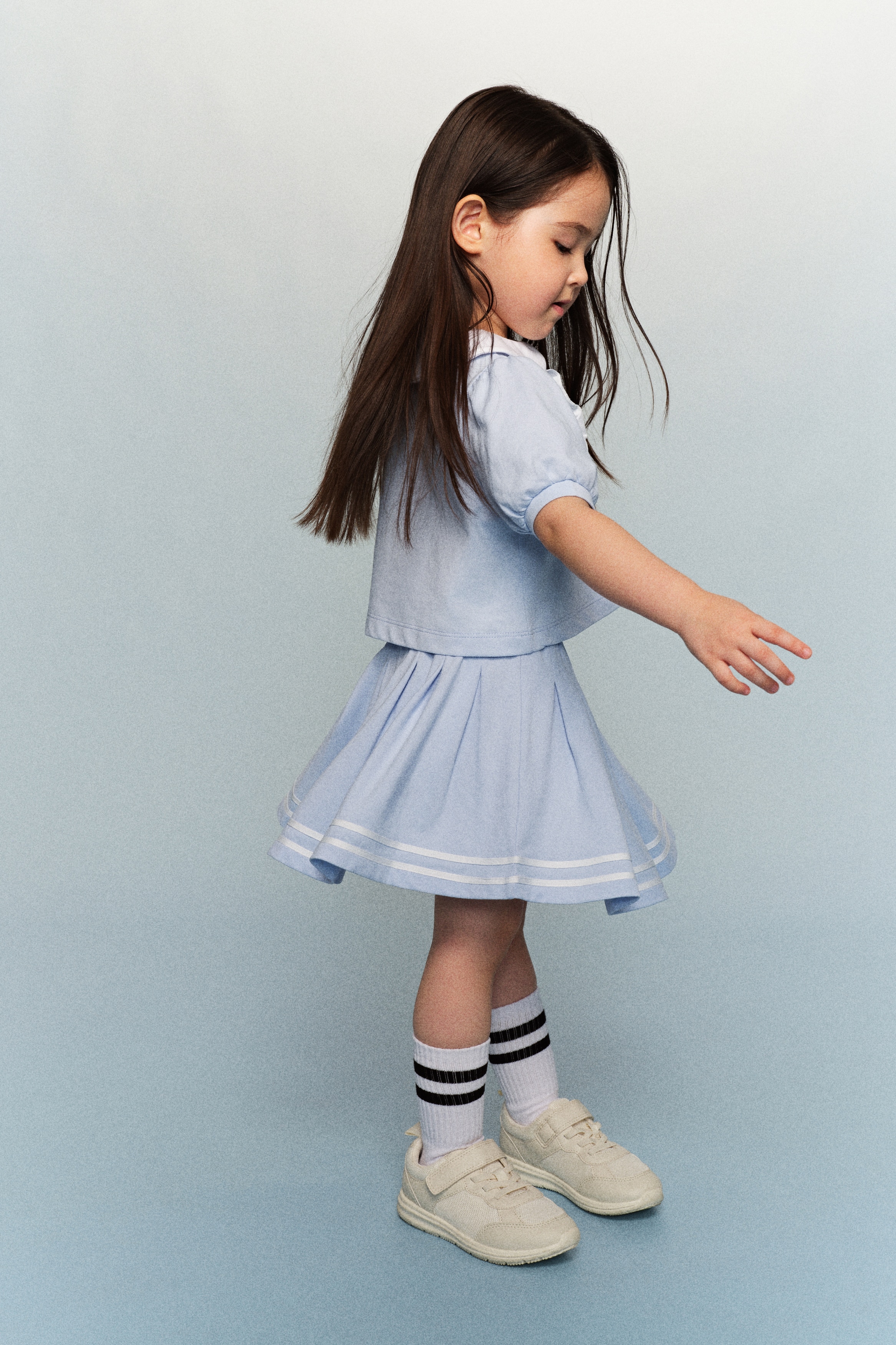 COOLMAX® Piqué skirt - Blue/Navy blue/Pink/White