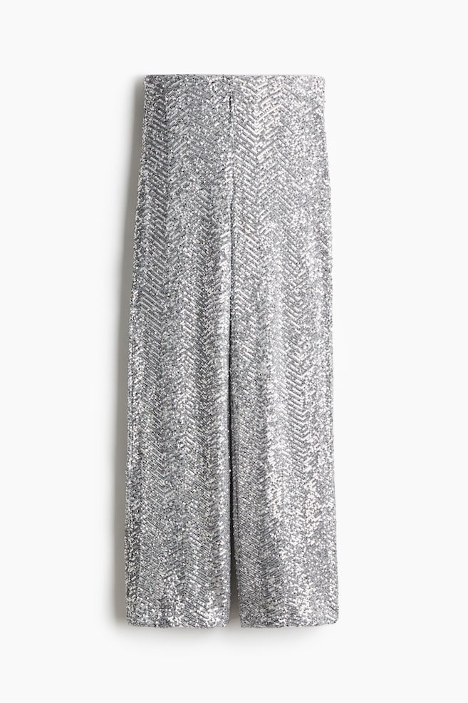 Sequined trousers - Silver/Herringbone-patterned/Grey/Herringbone-patterned/Black/Herringbone-patterned - 1