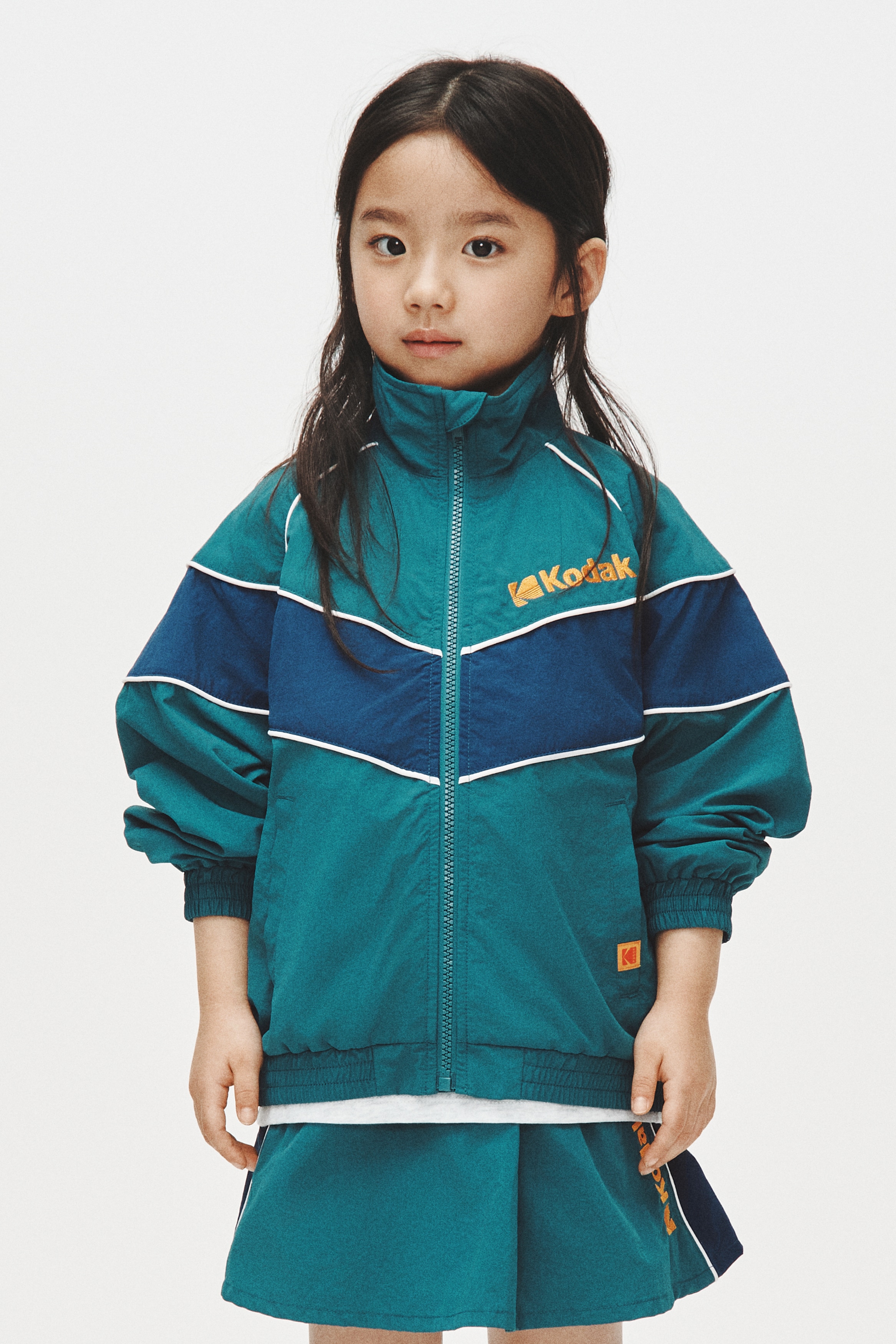 Nylon track jacket - Dark turquoise/Kodak