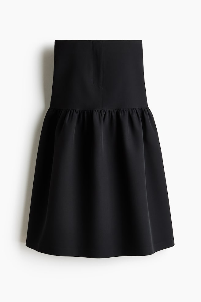 Flared midi skirt - Black - 1