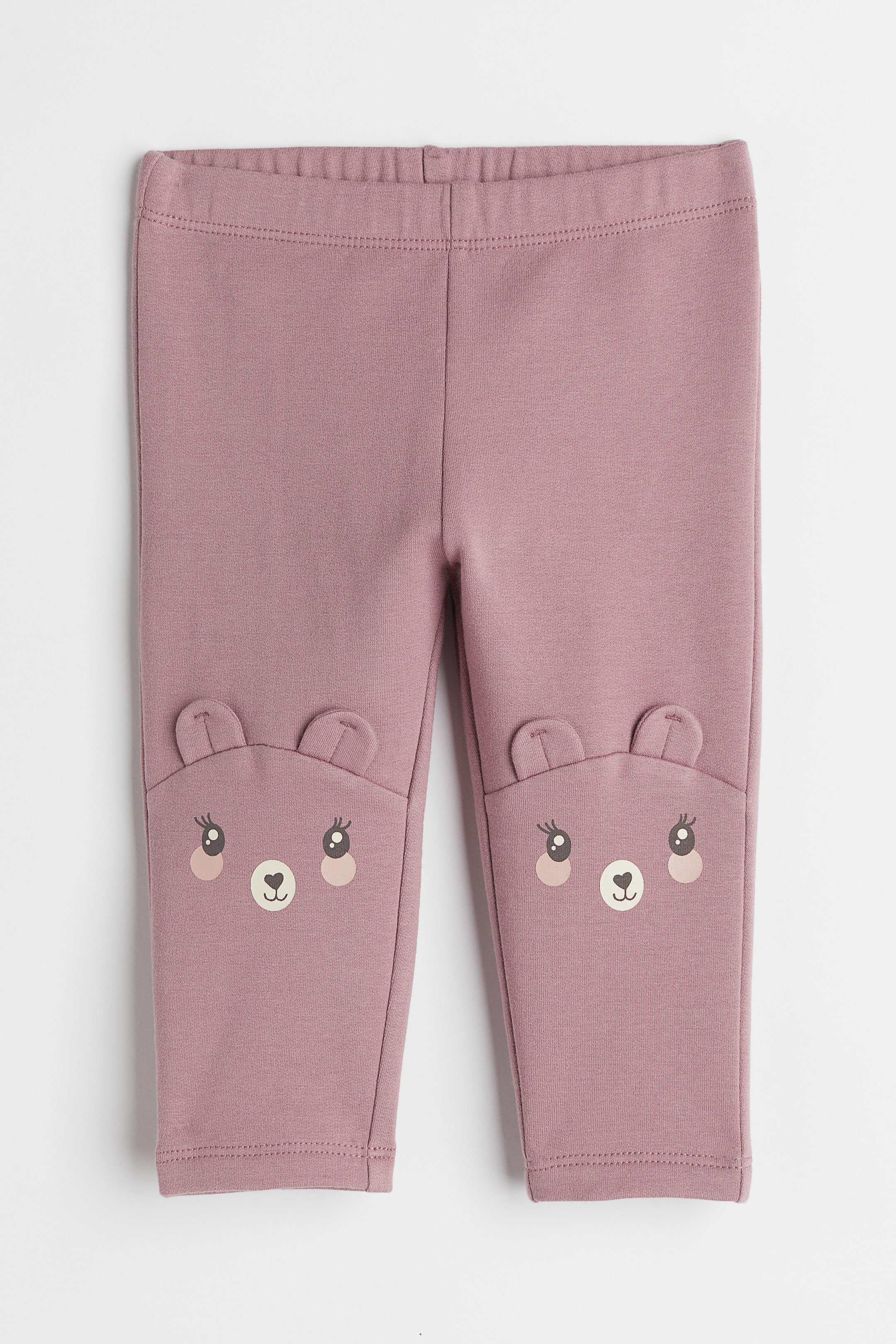查看大圖: 刷毛內裡內搭褲 - 復古玫瑰色/熊 - Kids | H&M 1