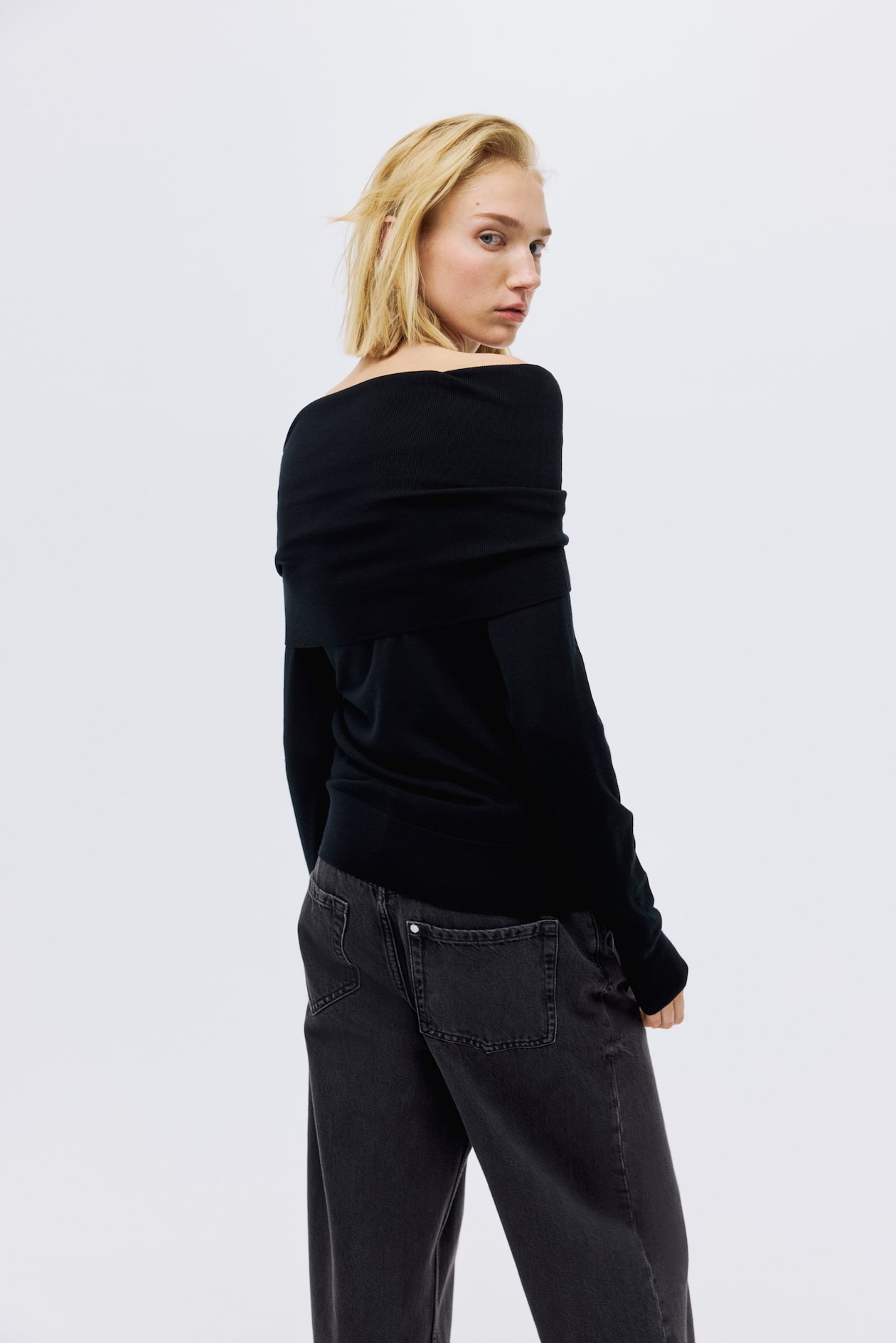 Off-the-Shoulder Wool Top - image 2