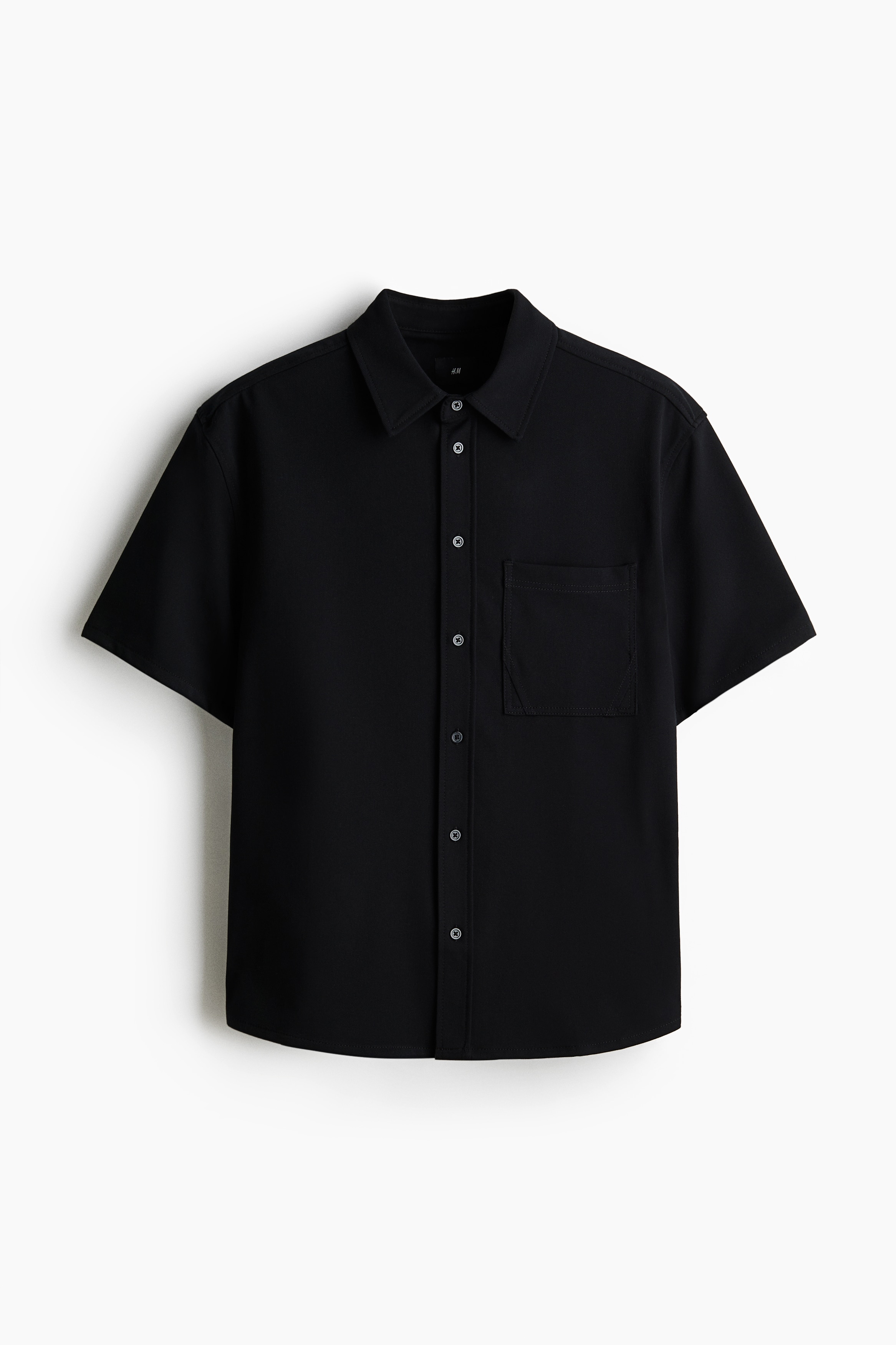 Loose Fit Short-sleeved shirt - Black/Grey-green