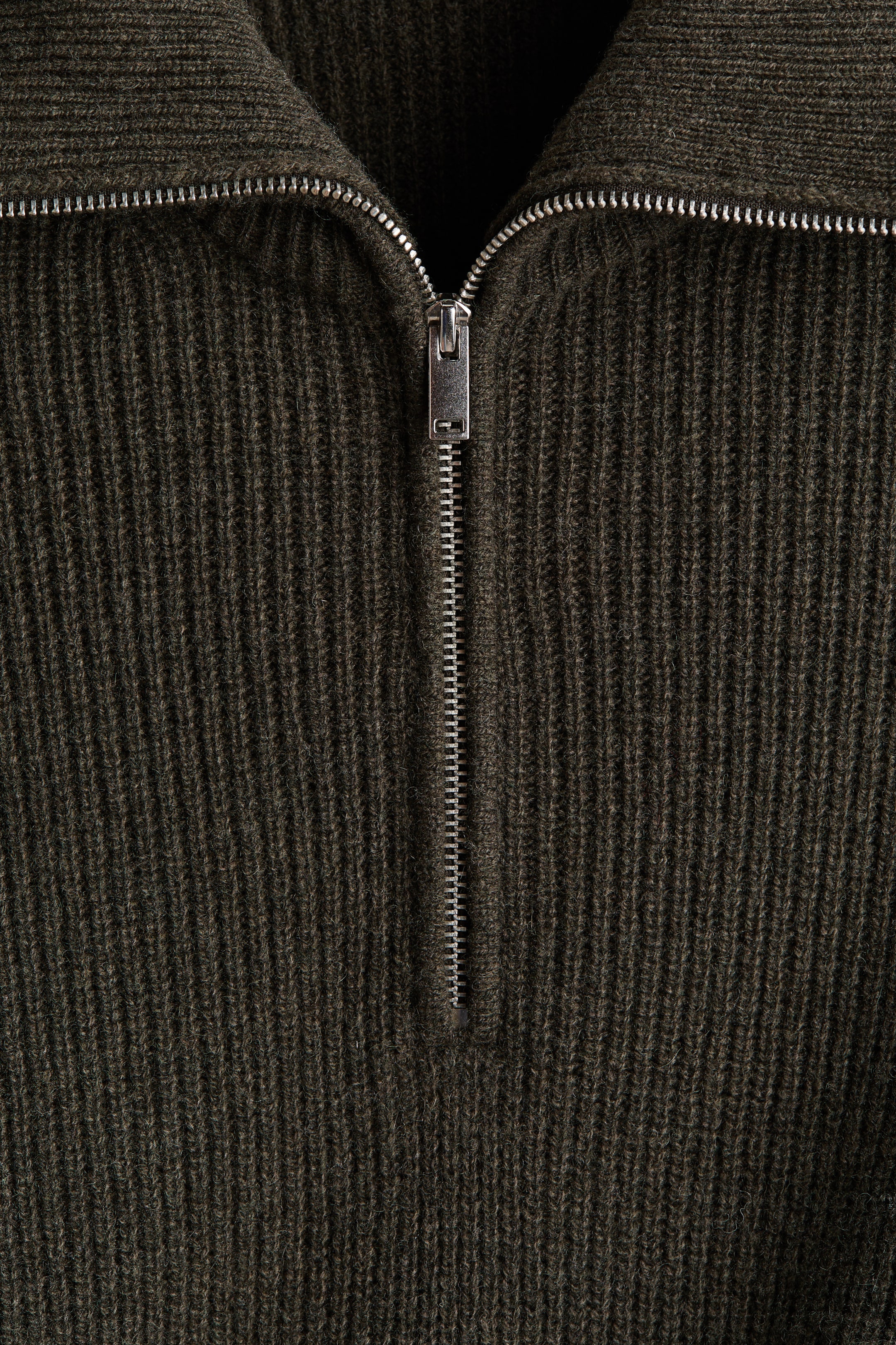 Regular Fit Zip-top wool jumper