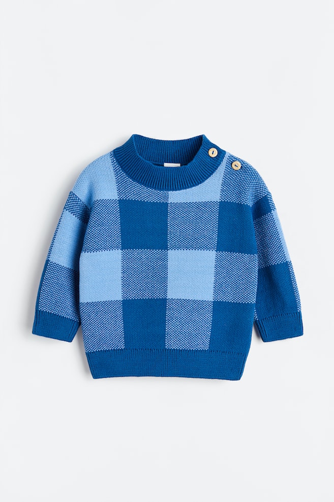 Checked jumper - Blue/Checked/Natural white/Checked