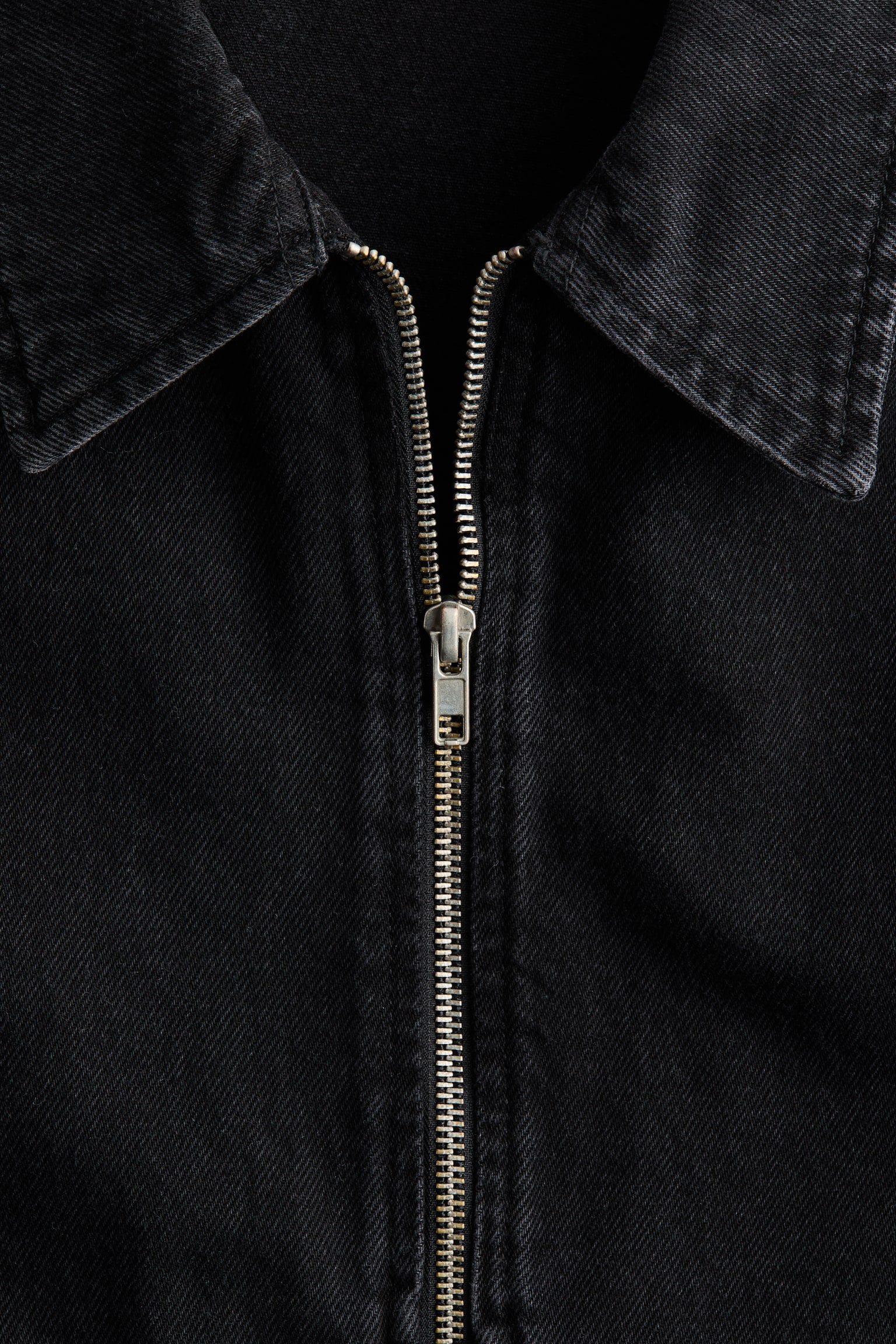 Collared denim jacket - Washed black/Denim blue - 7