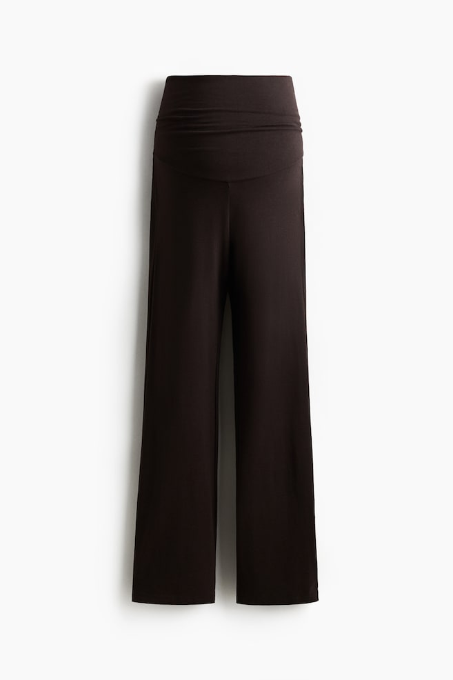 MAMA Before & After Flared Pants - Dark brown/Black - 1
