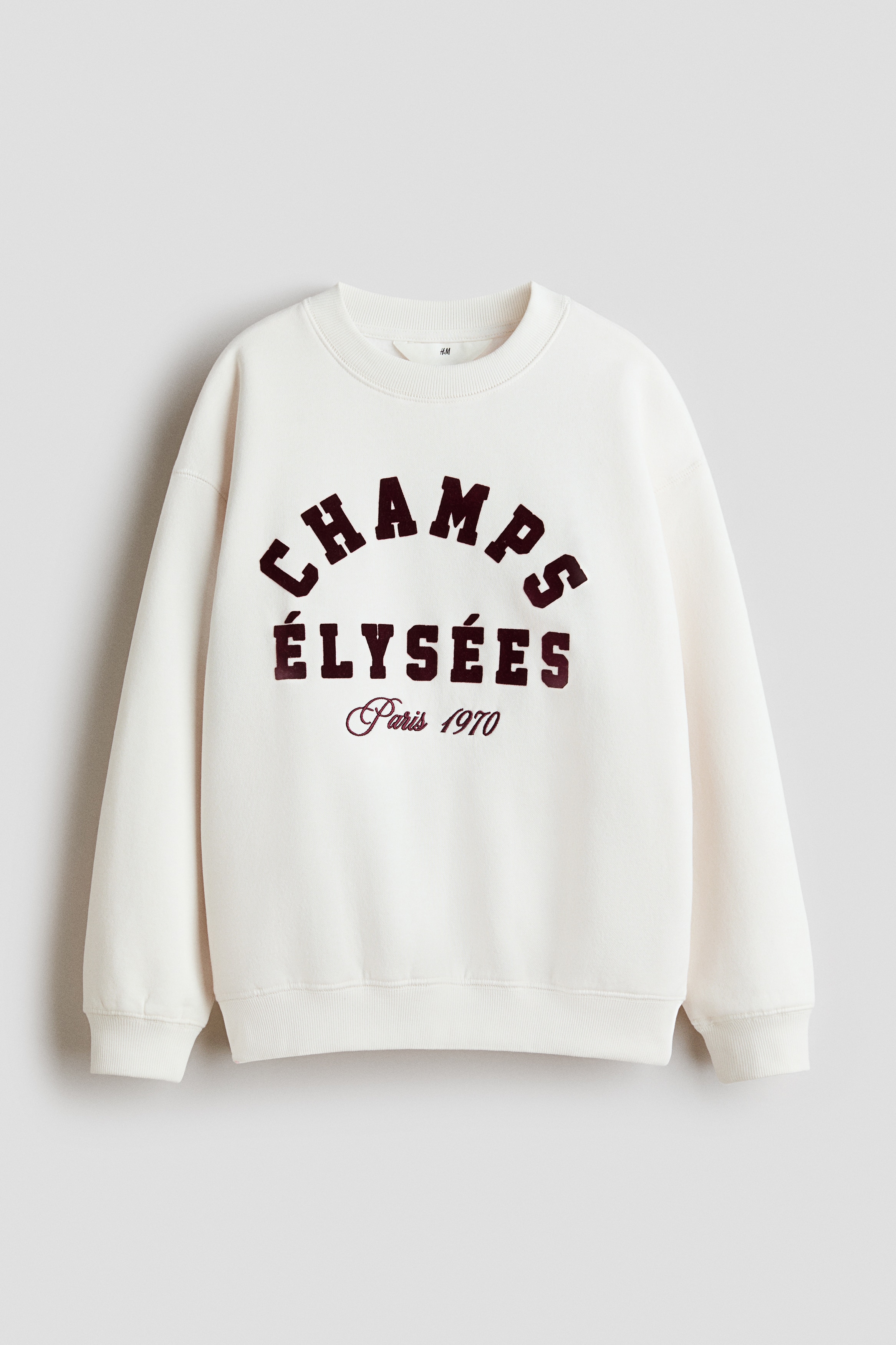 White/Champs Élysées Sweatshirt with Motif for kids | H&M US