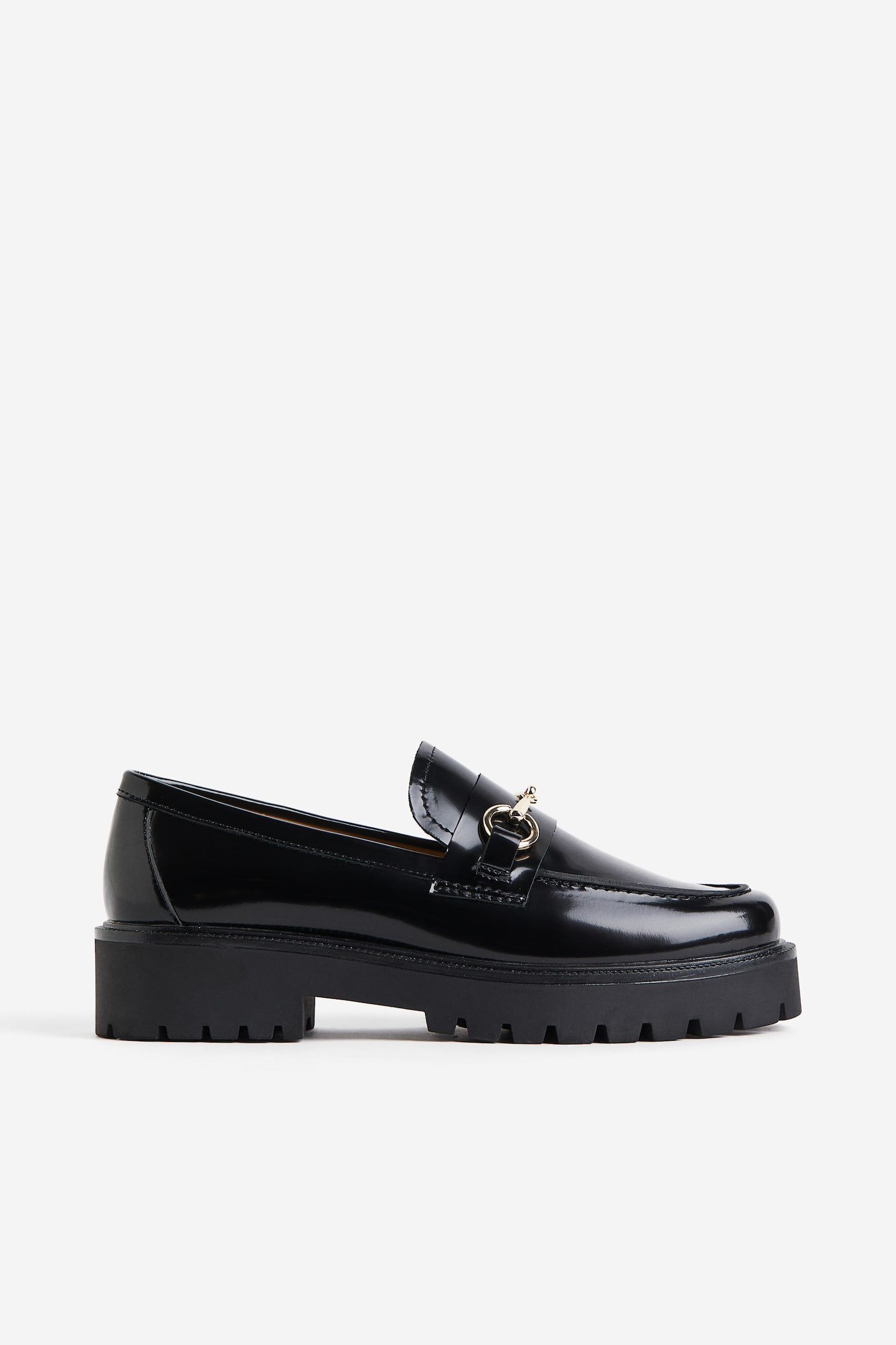 Leather Loafers - Black/Black - 5