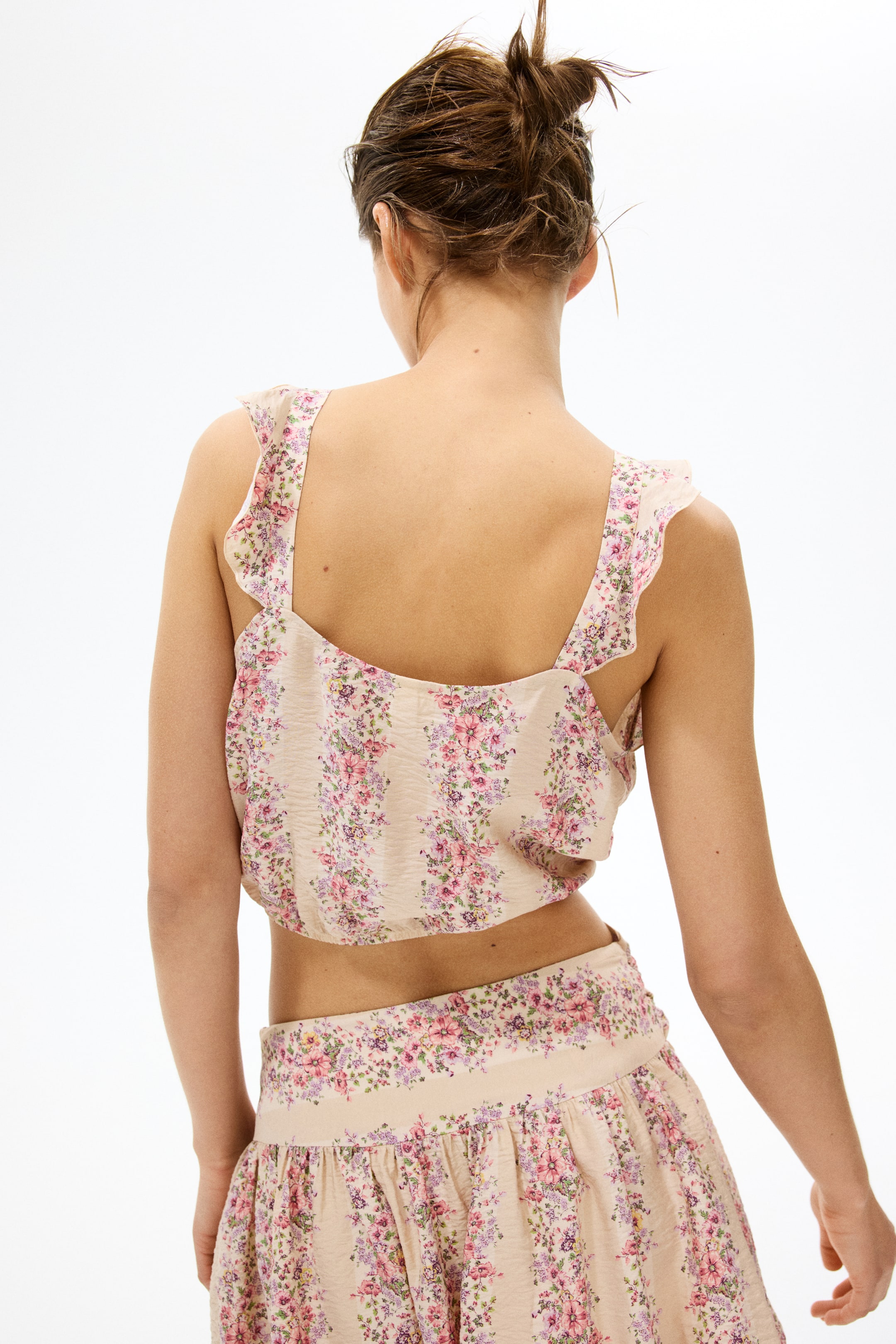 Cropped Button-Front Top