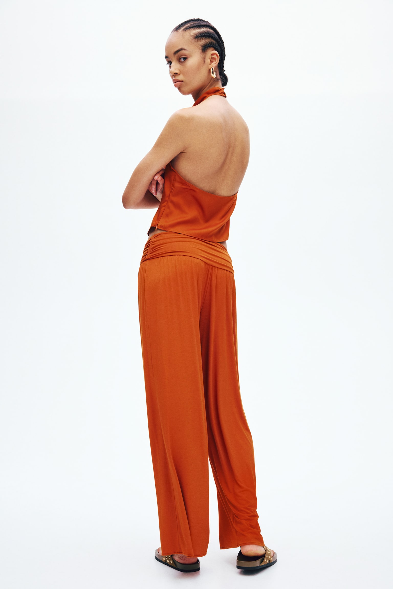 Gathered Viscose Pants - 5