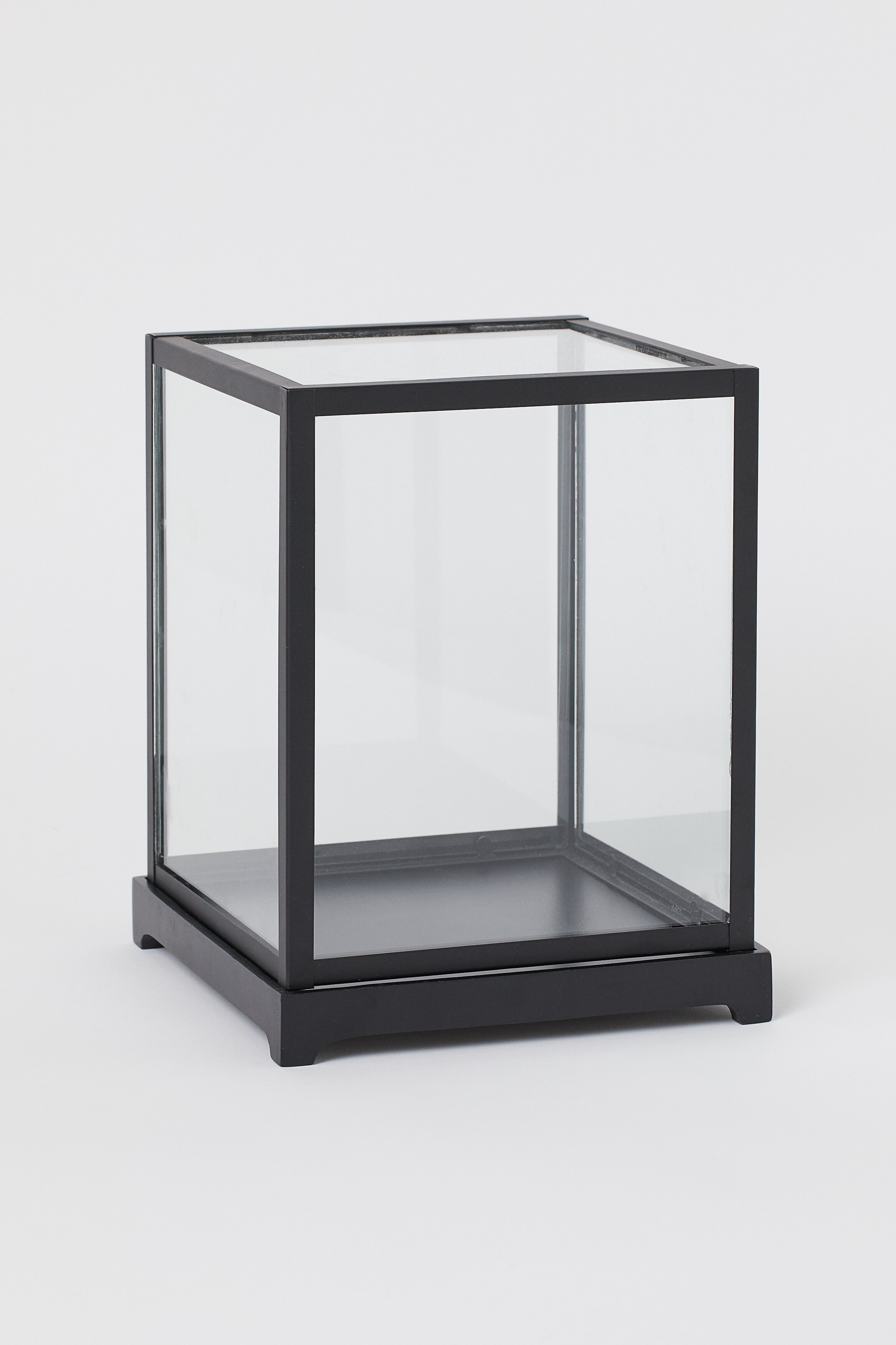 ガラスディスプレイケース S - ブラック／クリアガラス - Home