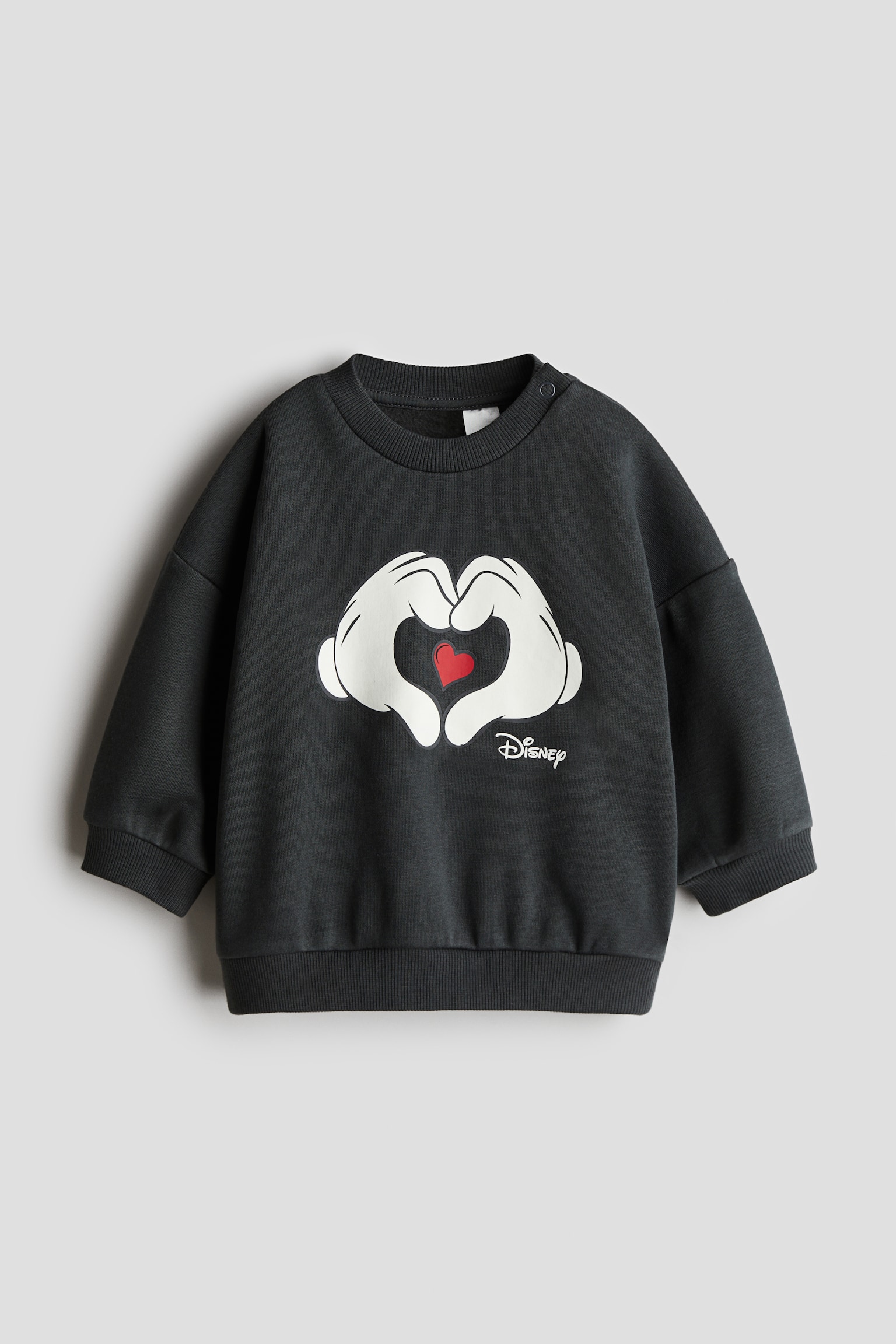 Детский свитшот H&M Sweatshirt with Printed Motif, цвет: Тёмный серый — фото 1