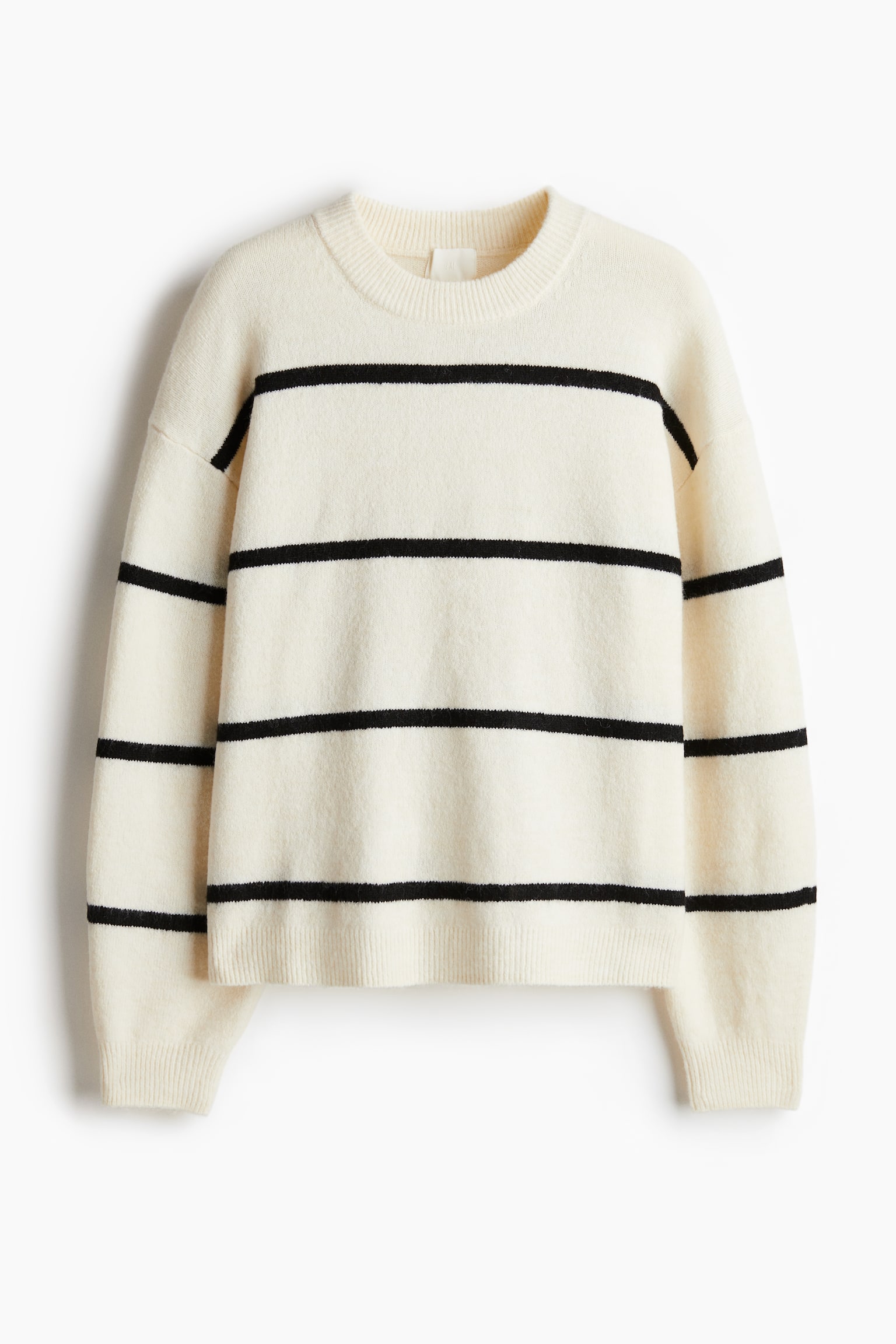 Knitted jumper - Cream/Black striped/Dark grey marl/Black/Red/Cream/Light beige marl - 2