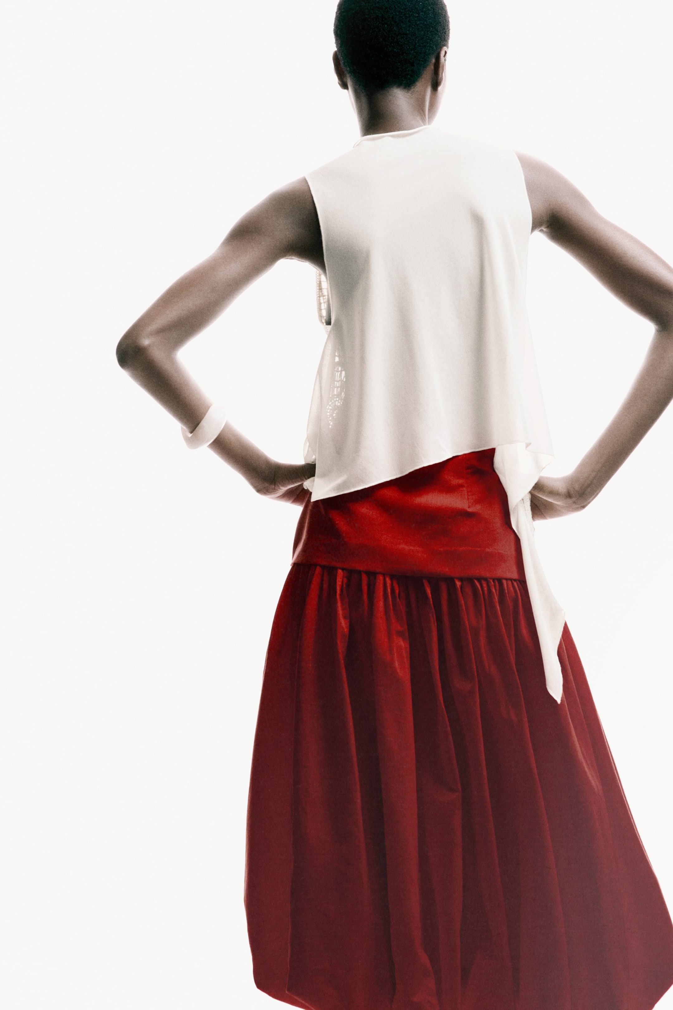 Asymmetric Crochet-Look Top