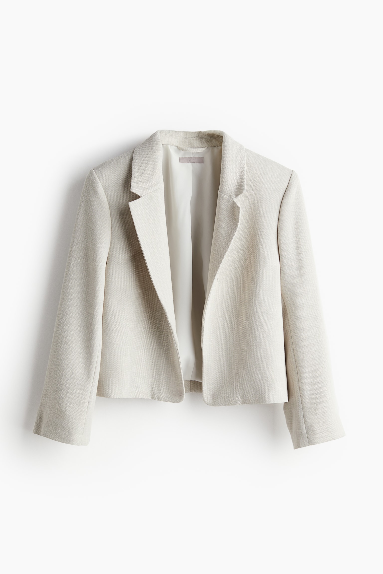 Slit Cuff Blazer - Light beige/White/Black - 2