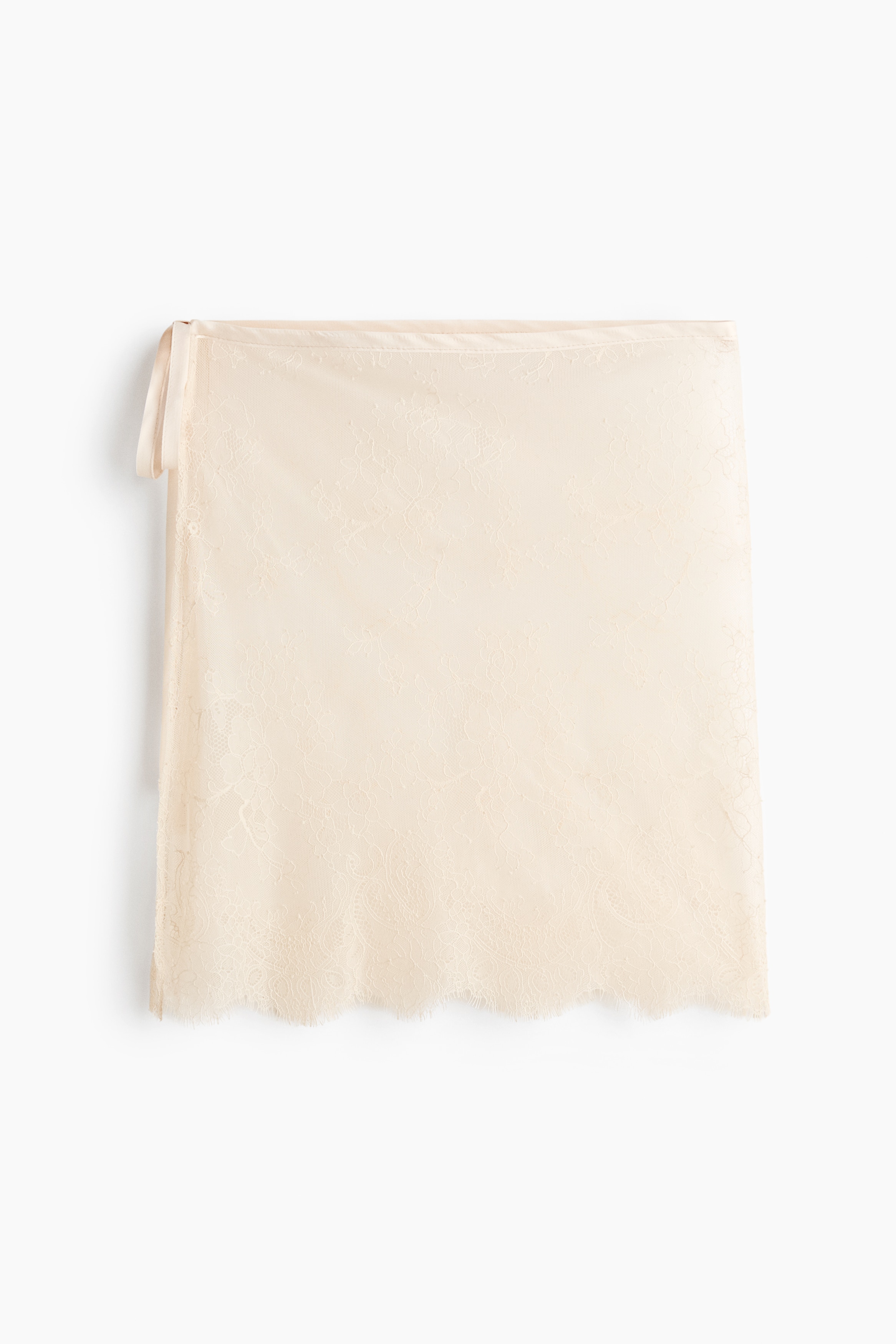 Lace Hip Scarf - Light beige