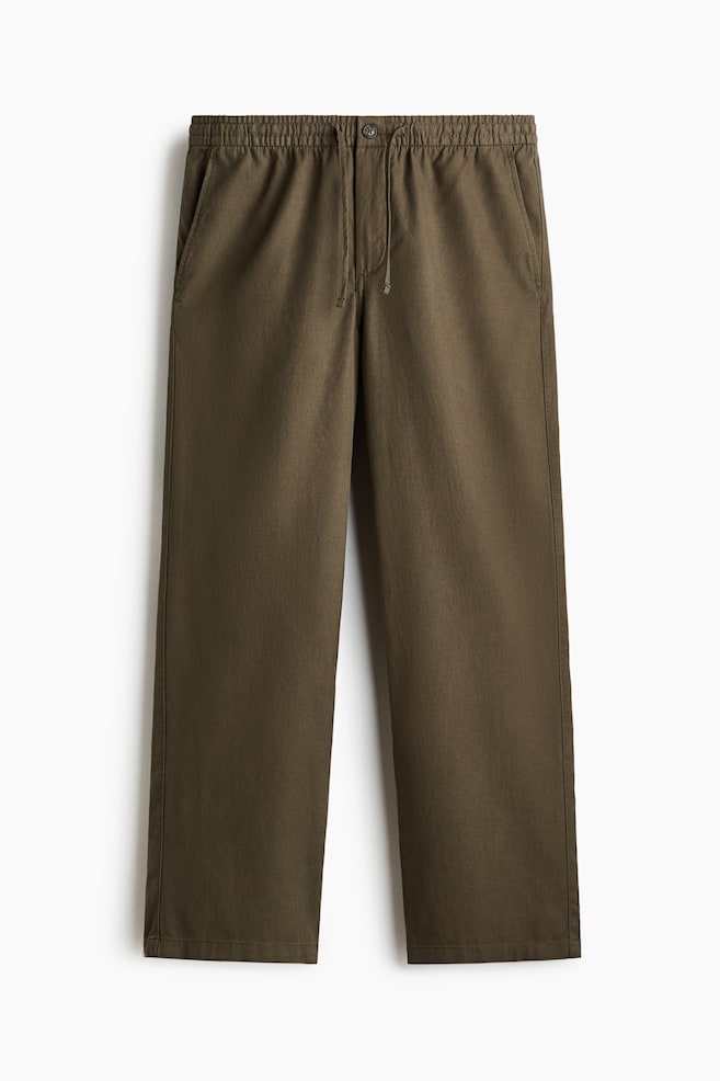 Relaxed-Fit Pants - Dark khaki green/Taupe/Black/Beige - 1