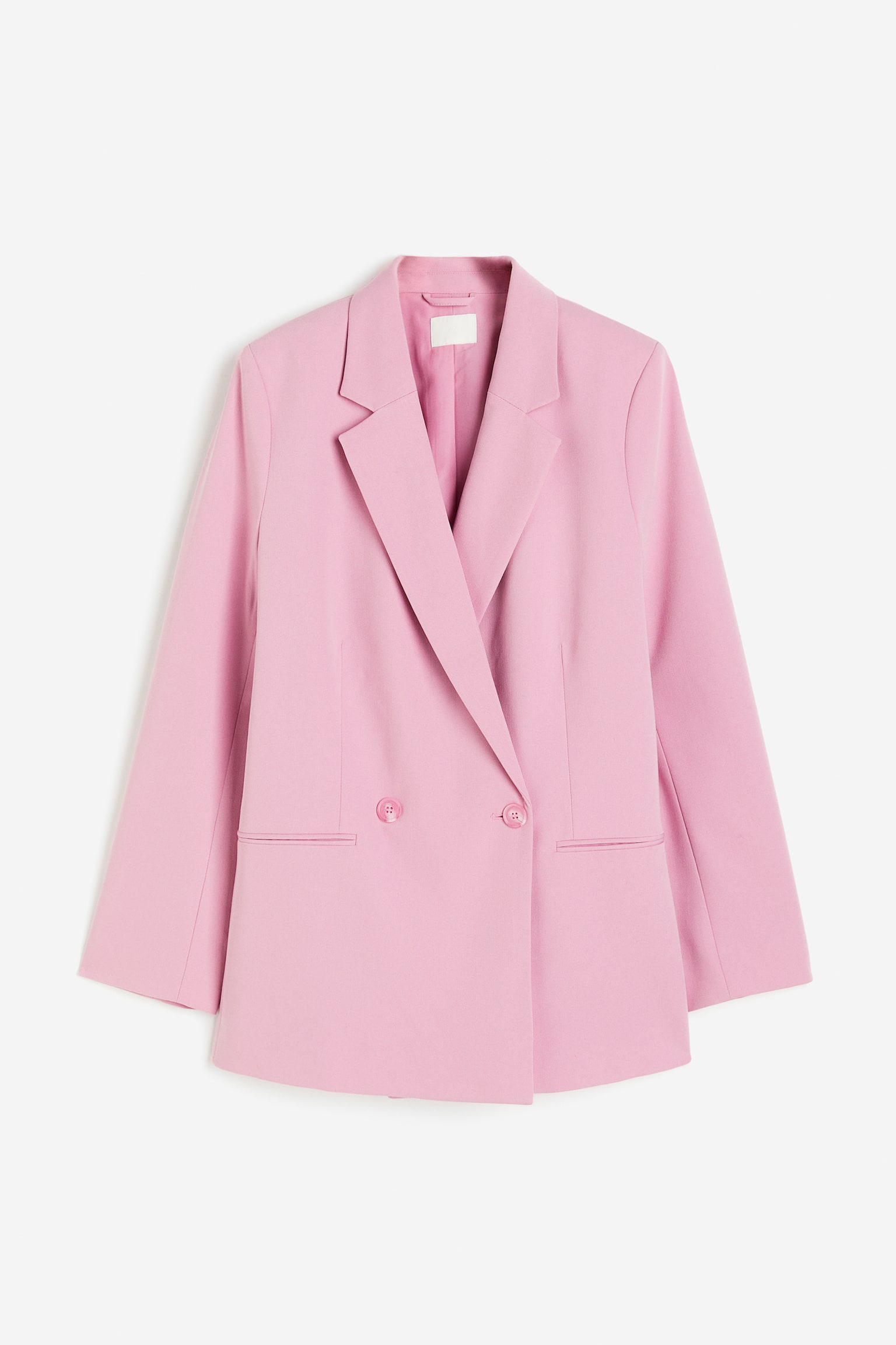 Double Breasted Blazer - Pink/Black/Light beige/Light beige/White/Light grey/Light khaki green/Bright red/Light blue - 2