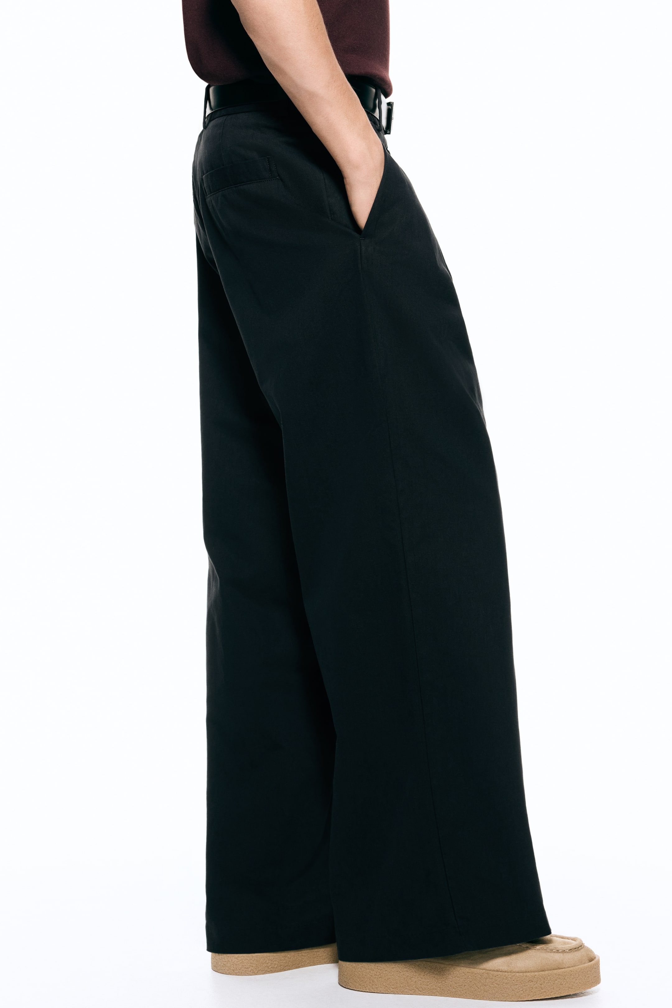 View larger image: Loose-Fit Tailored Pants - Black - Men | H&M CA 3