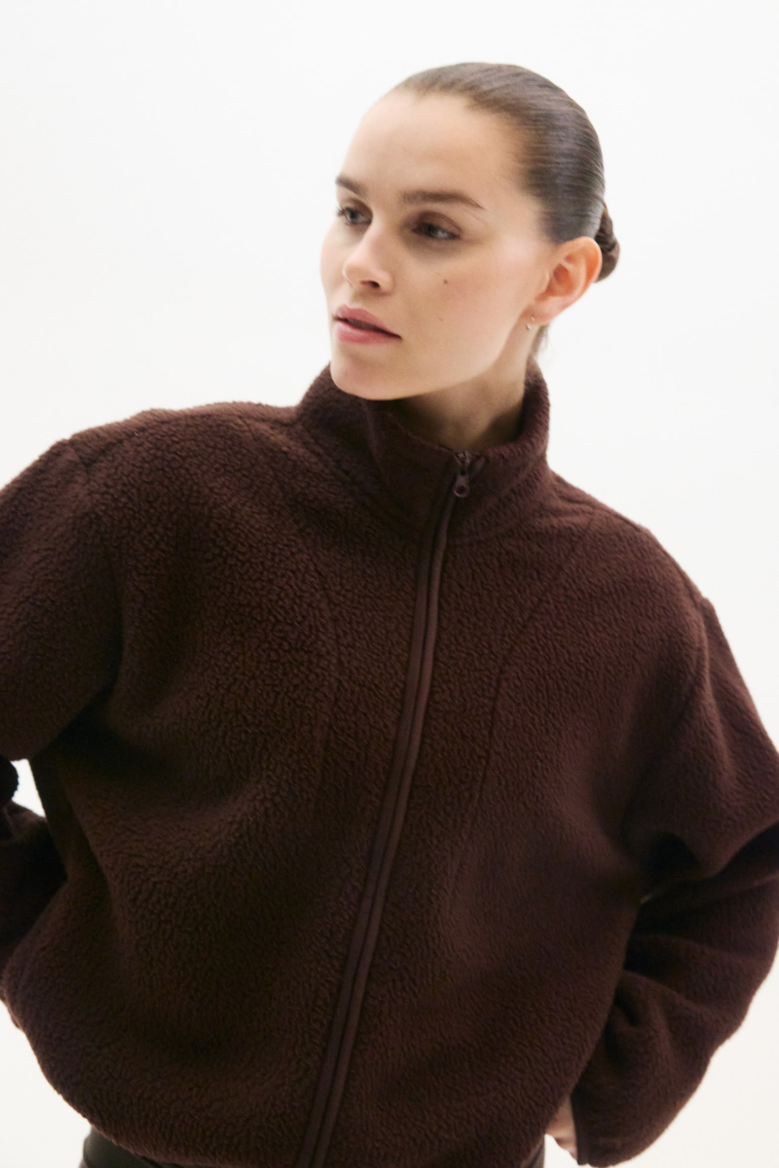 ז'קט ספורט טדי - חום חם/שנהב - 5