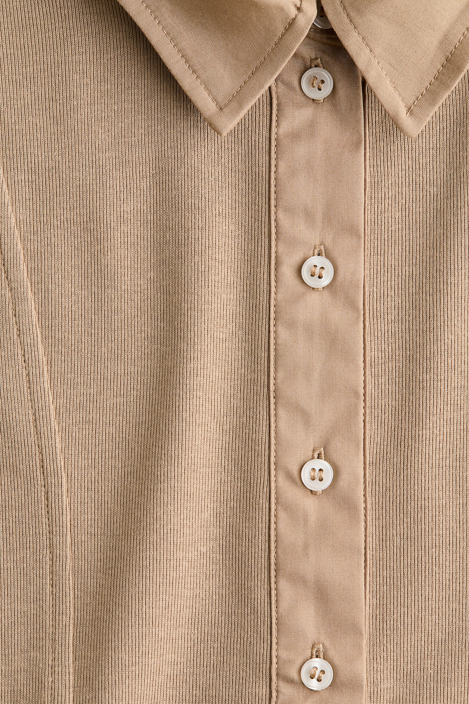 Playera polo entallada - Beige/Azul claro/Blanco - 2