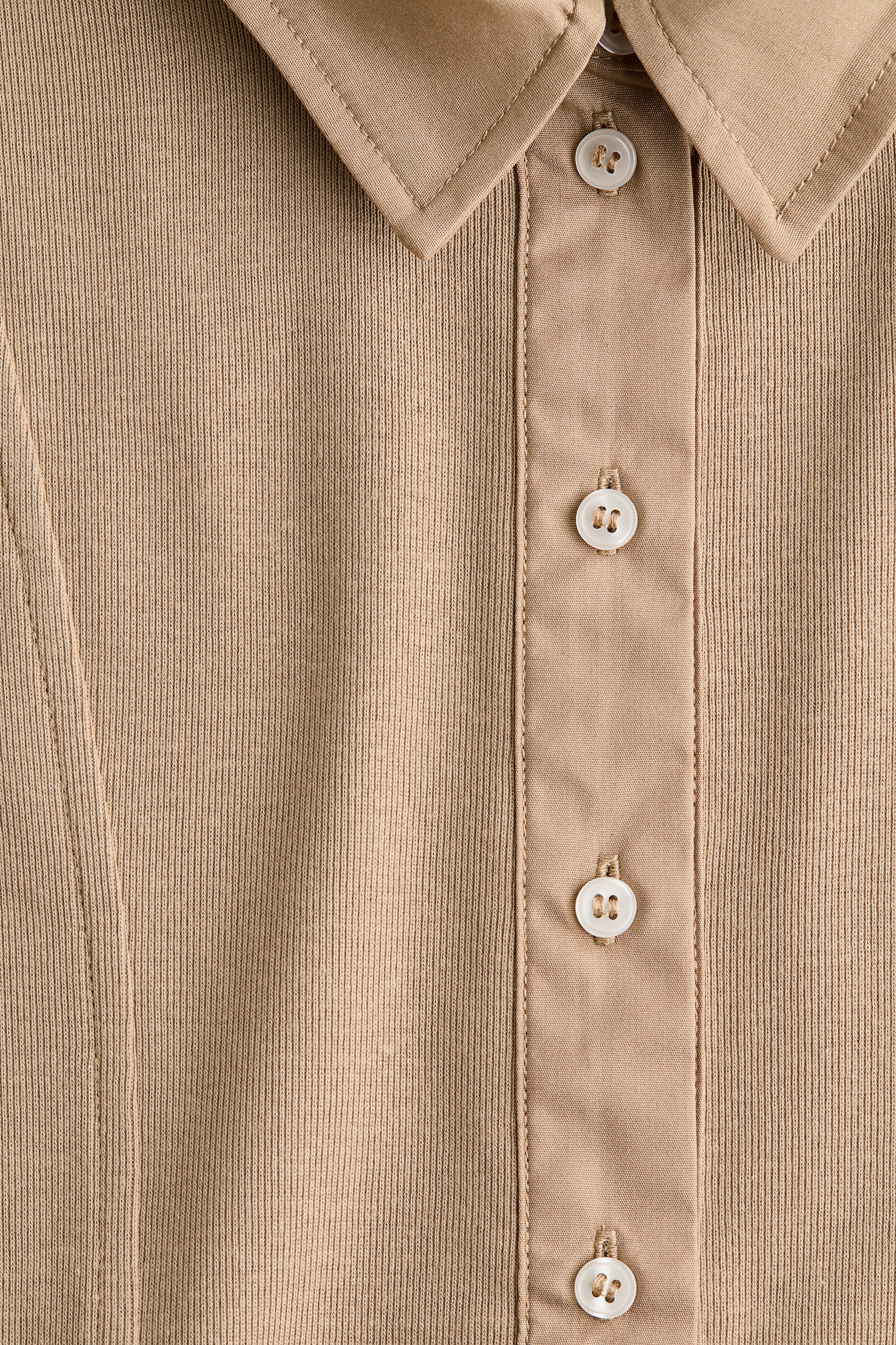 Ampliar la imagen: Playera polo entallada - Beige - Ladies | H&M MX 2