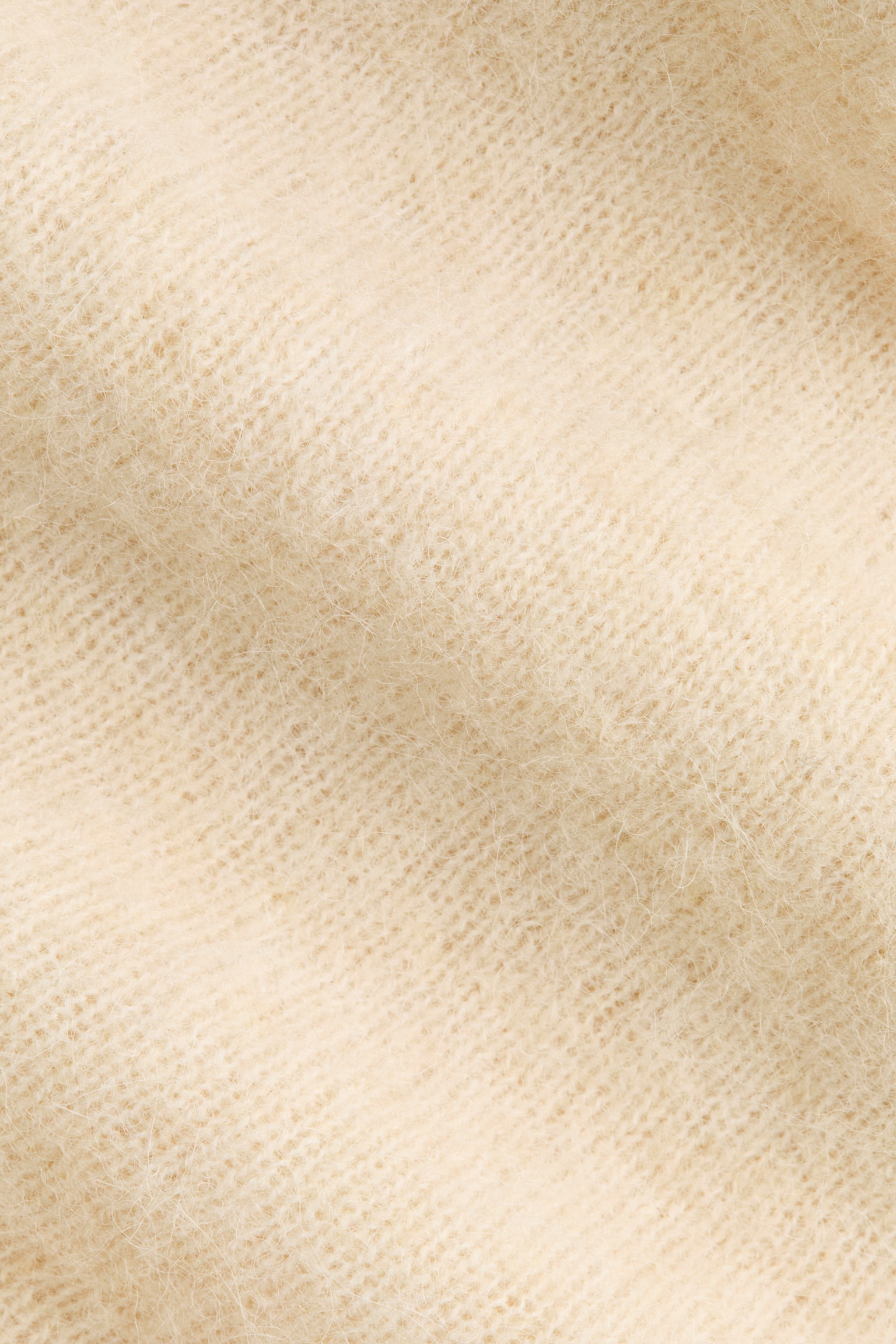 Chandail asymétrique en alpaga mélangé - Jaune clair/Beige clair - 4