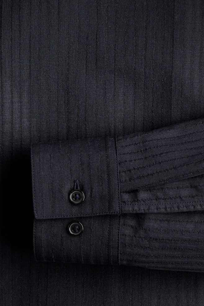 Regular Fit Lyocell-Blend Shirt-Navy blue - 2