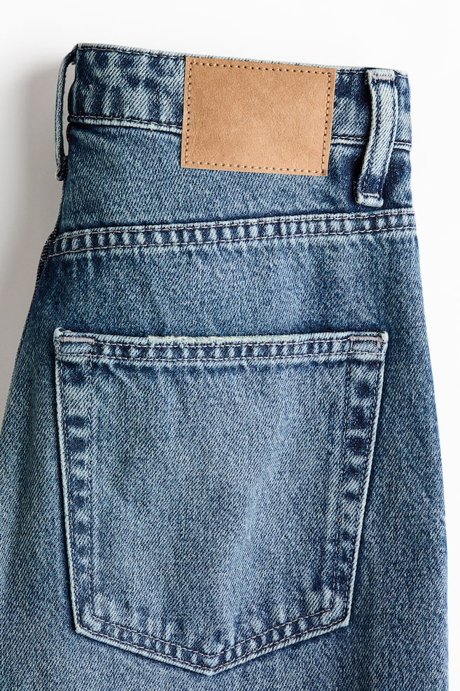 Straight High Waist Ankle Jeans-Denim blue - 3