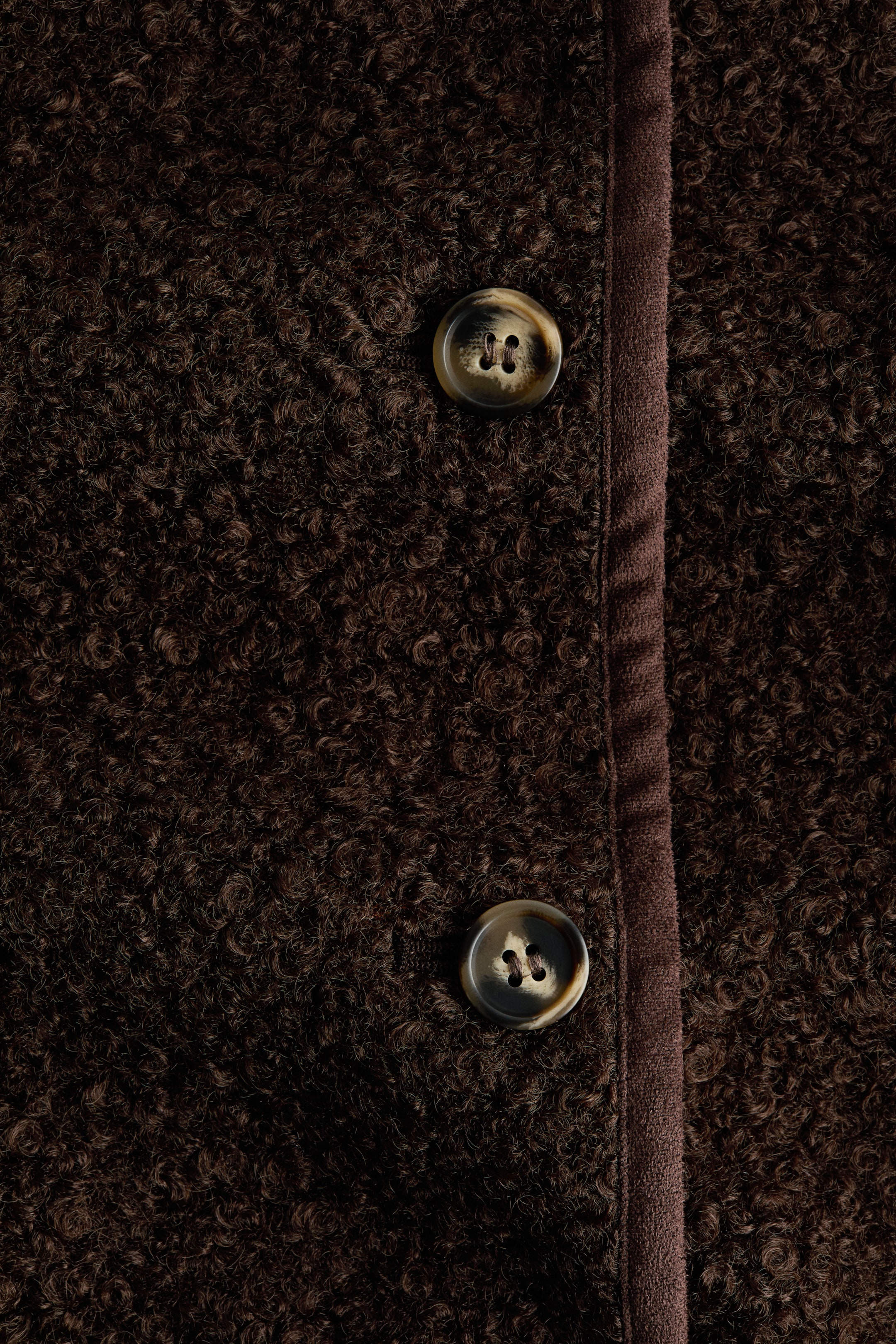 View larger image: Teddy cardigan - Dark brown - Ladies | H&M 6