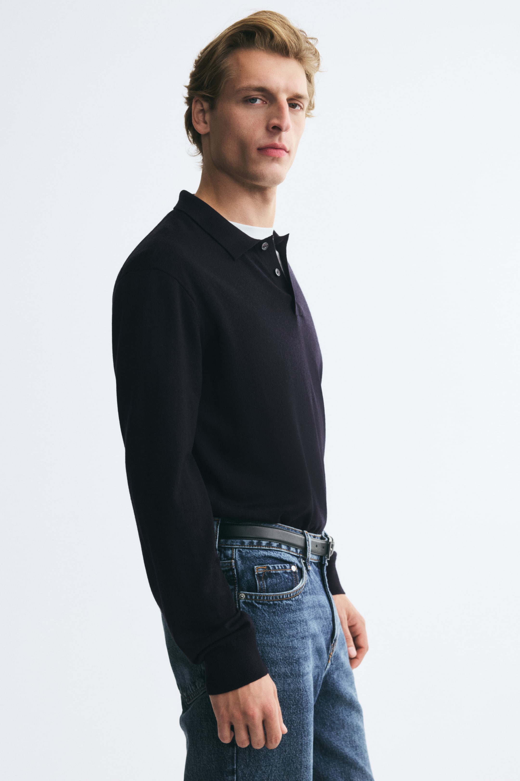 Regular-Fit Merino Wool Polo Shirt